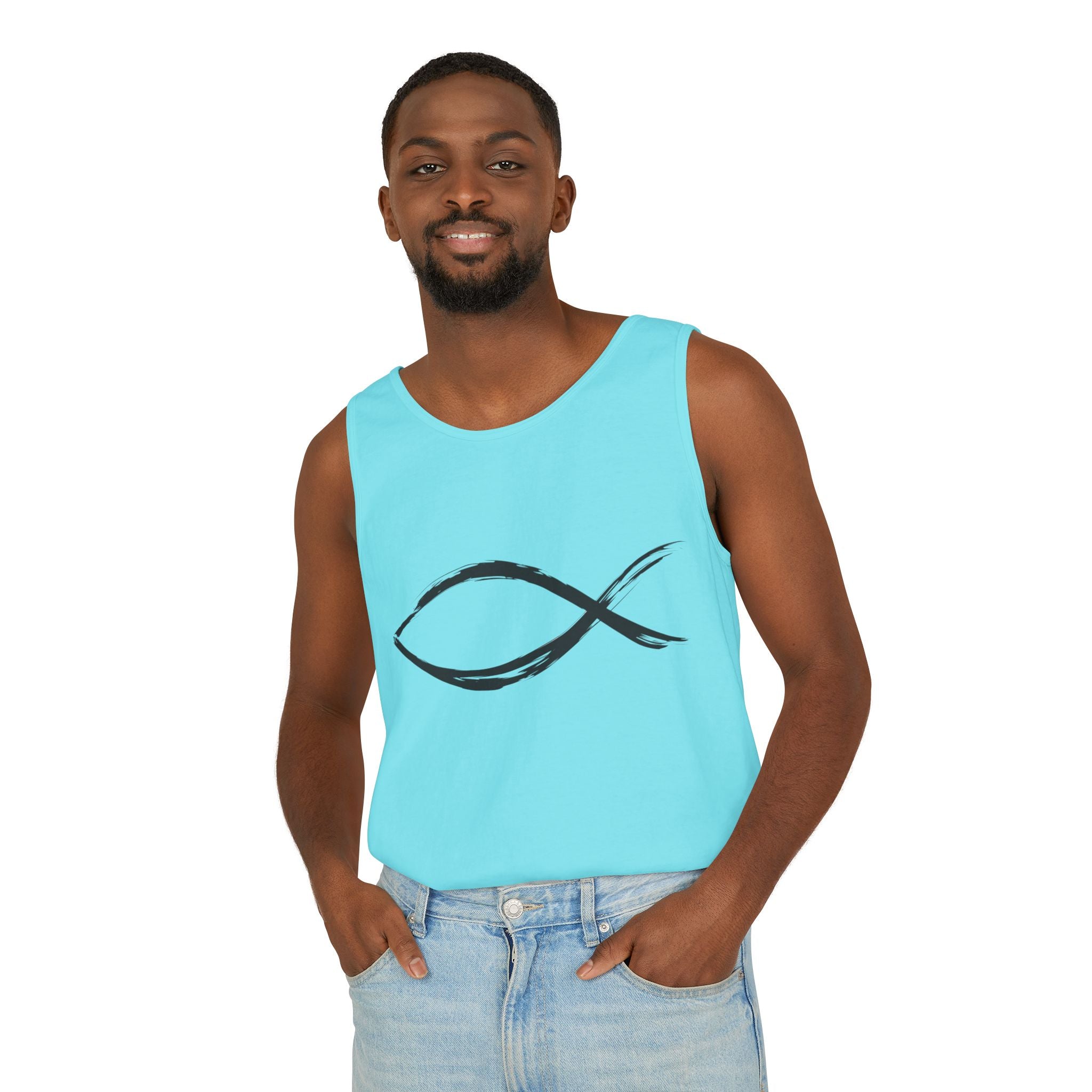 Fish Symbal tank top | Christian faith apparel