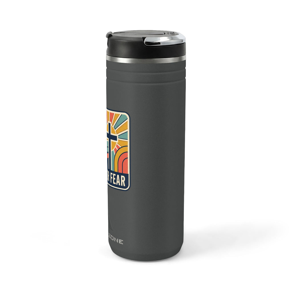 Faith over Fear emblem tumbler | Stainless steel straw tumbler 24oz