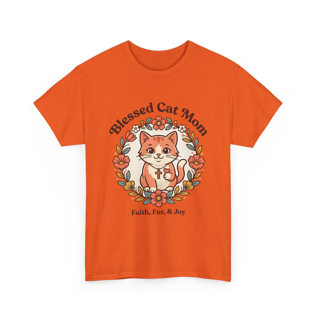 Blessed Cat Mom T-Shirt – Faith, Fur & Joy Floral Cat Mom Tee