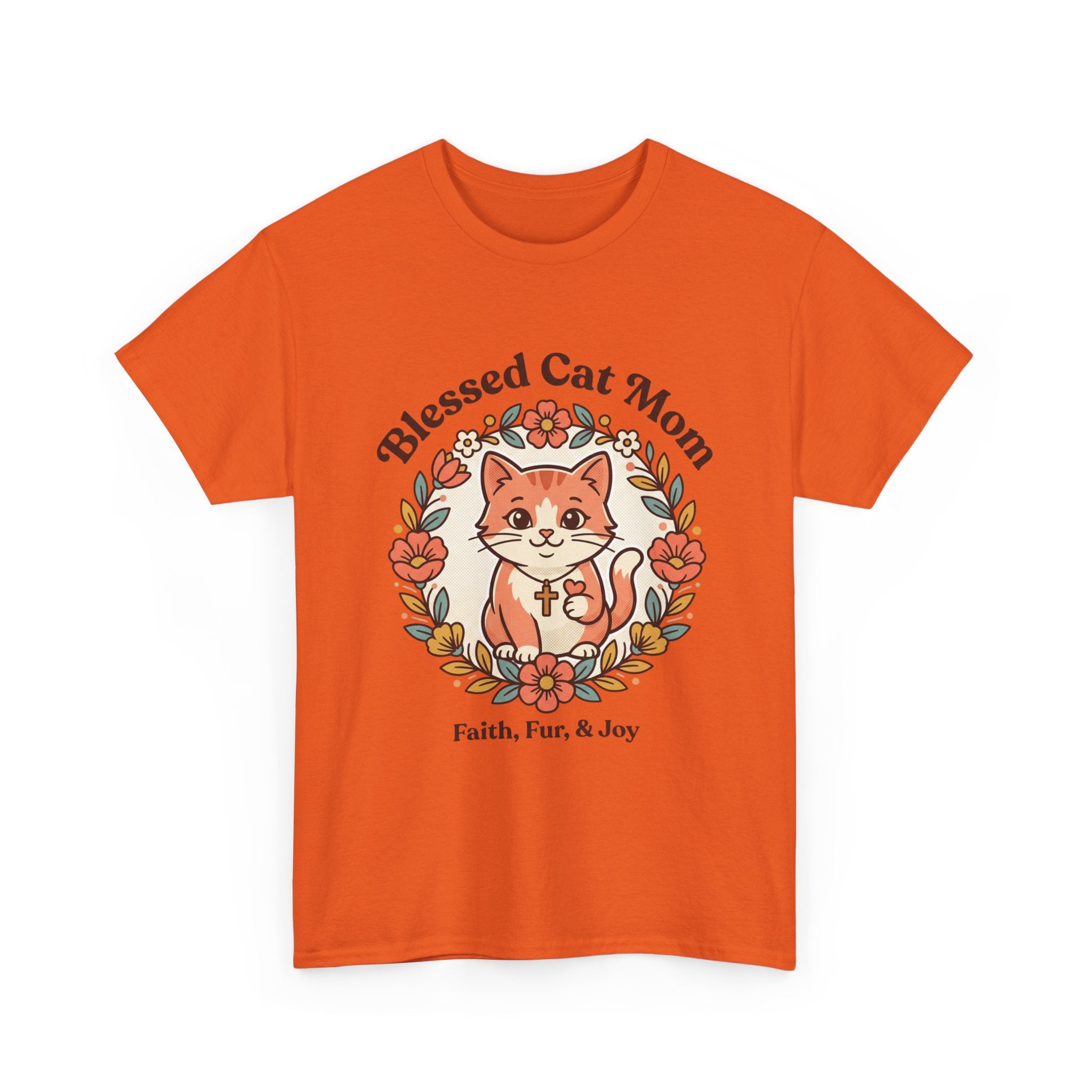 Blessed Cat Mom T-Shirt – Faith, Fur & Joy Floral Cat Mom Tee