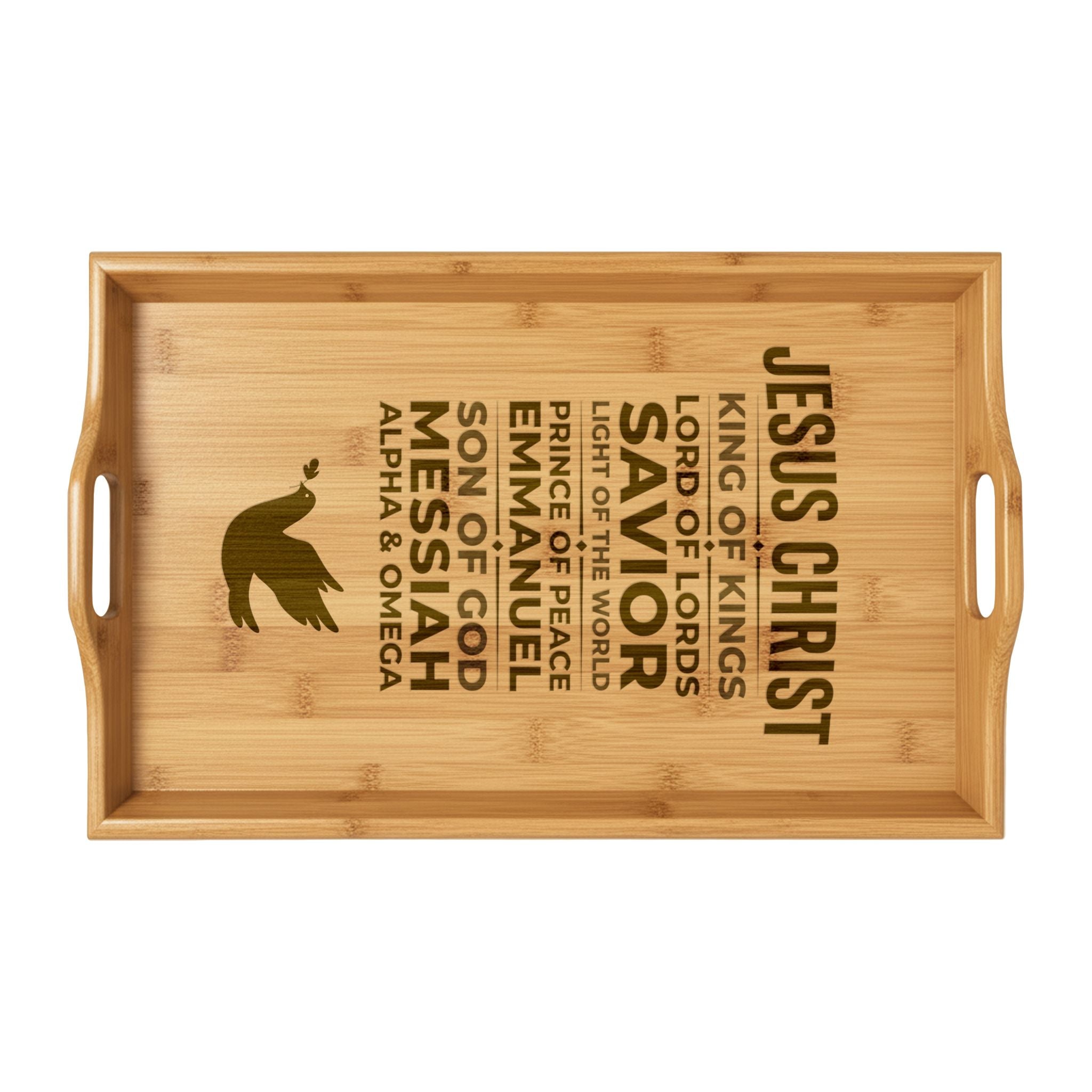King of Kings - Serving Tray | Bamboo Religious Tray