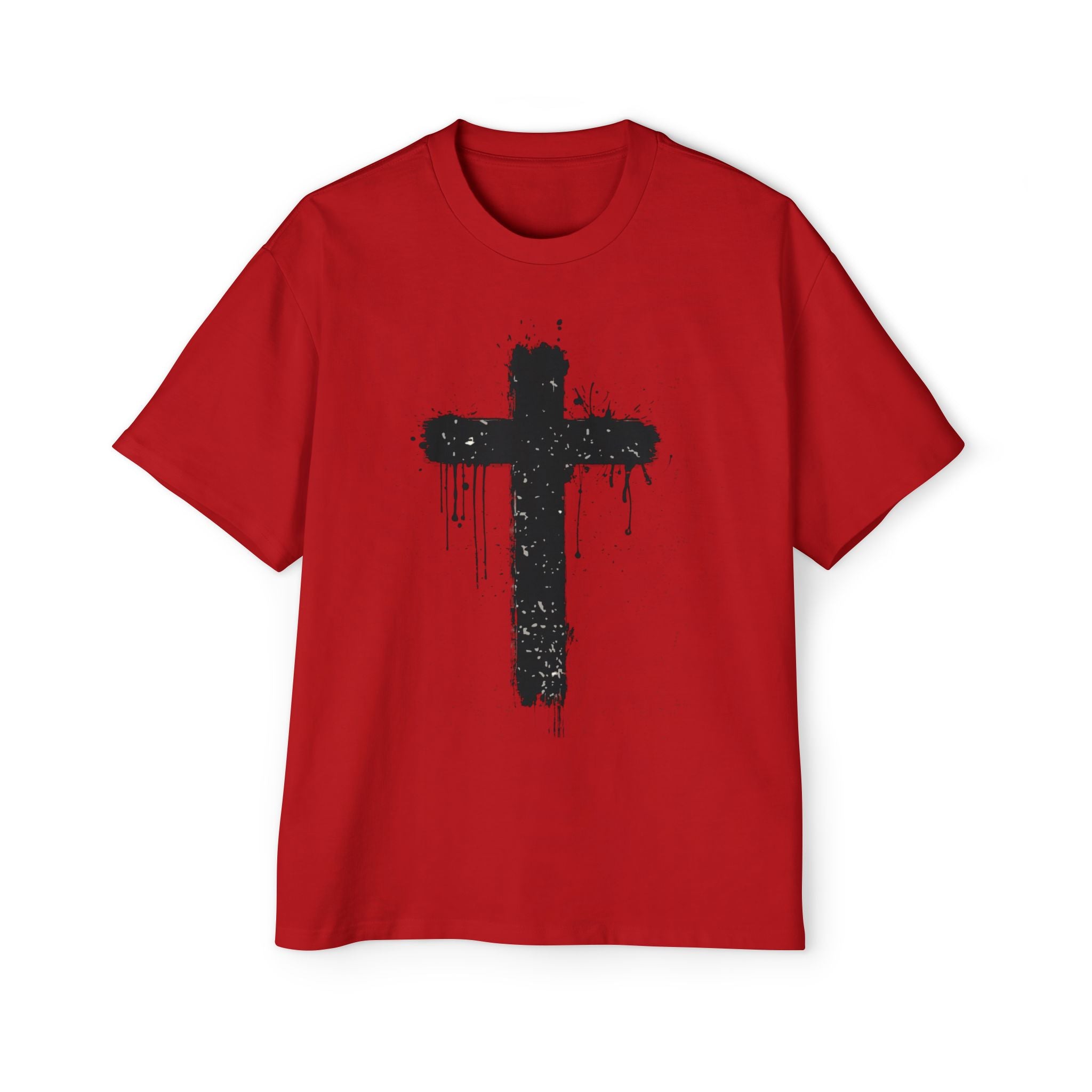 Dripping Paint Cross T-Shirt | Grunge Christian Tee