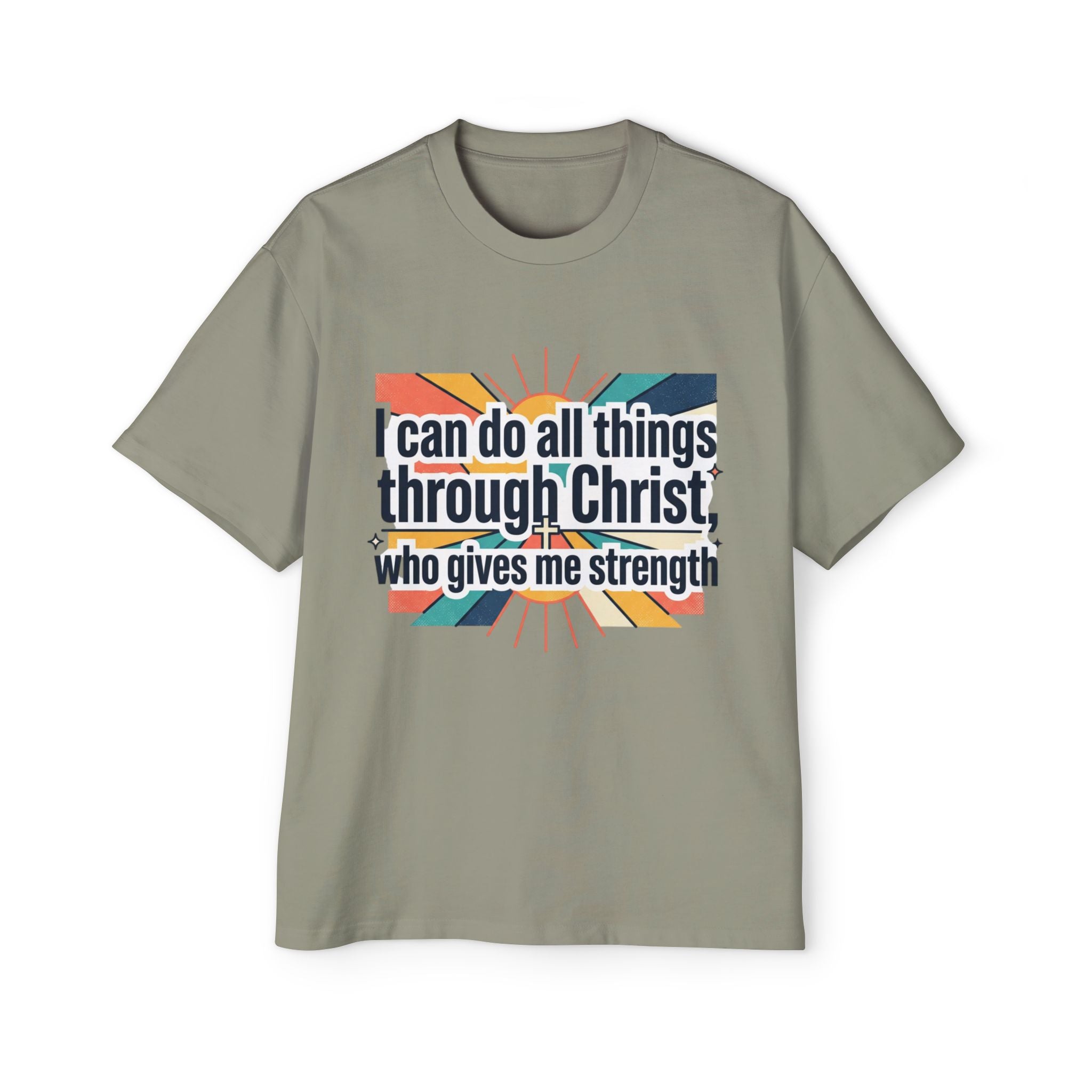 I can do all things through Christ who gives me strength T-Shirt | Grunge Christian Tee