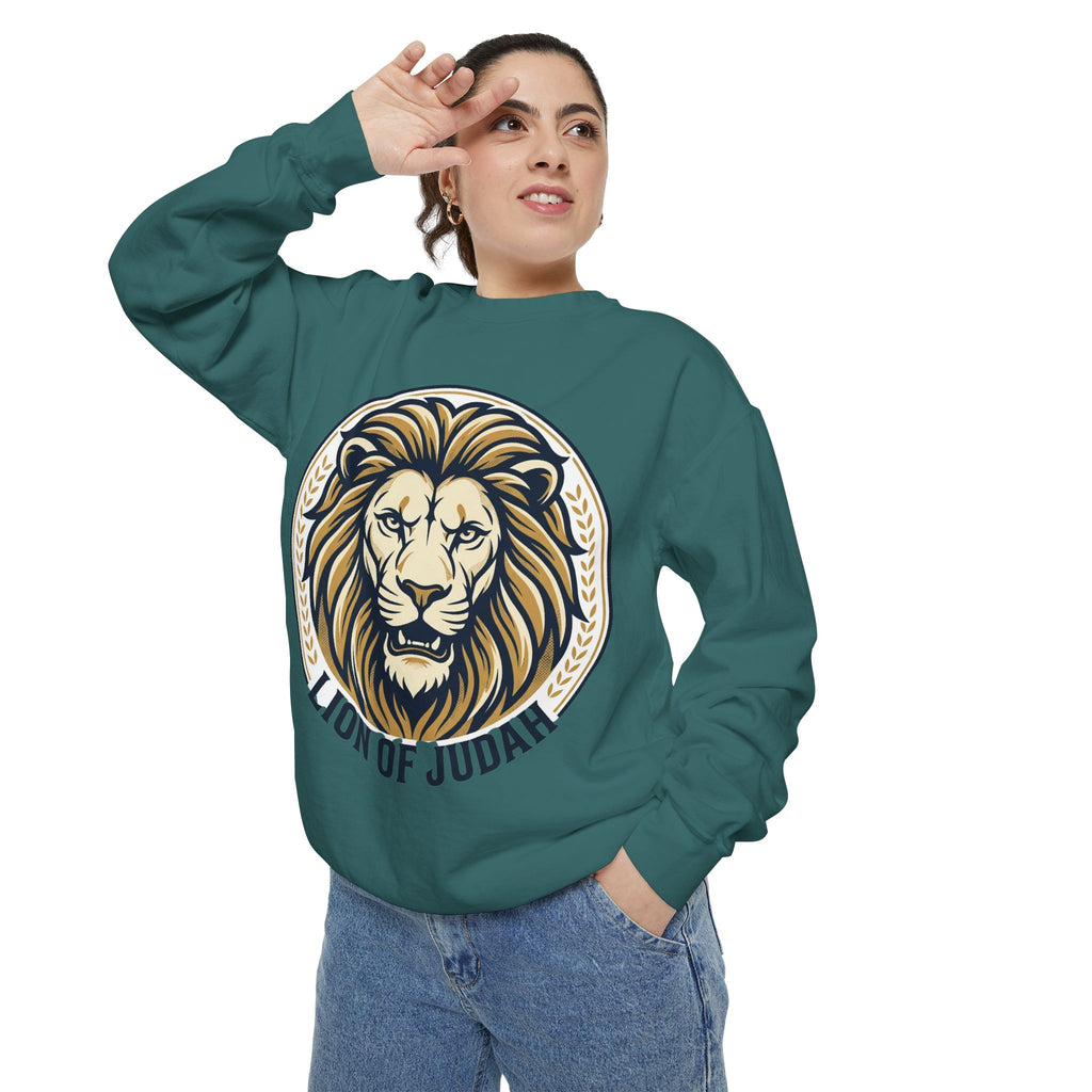 Lion of Judah Sweatshirt — Religious Lion Graphic Crewneck