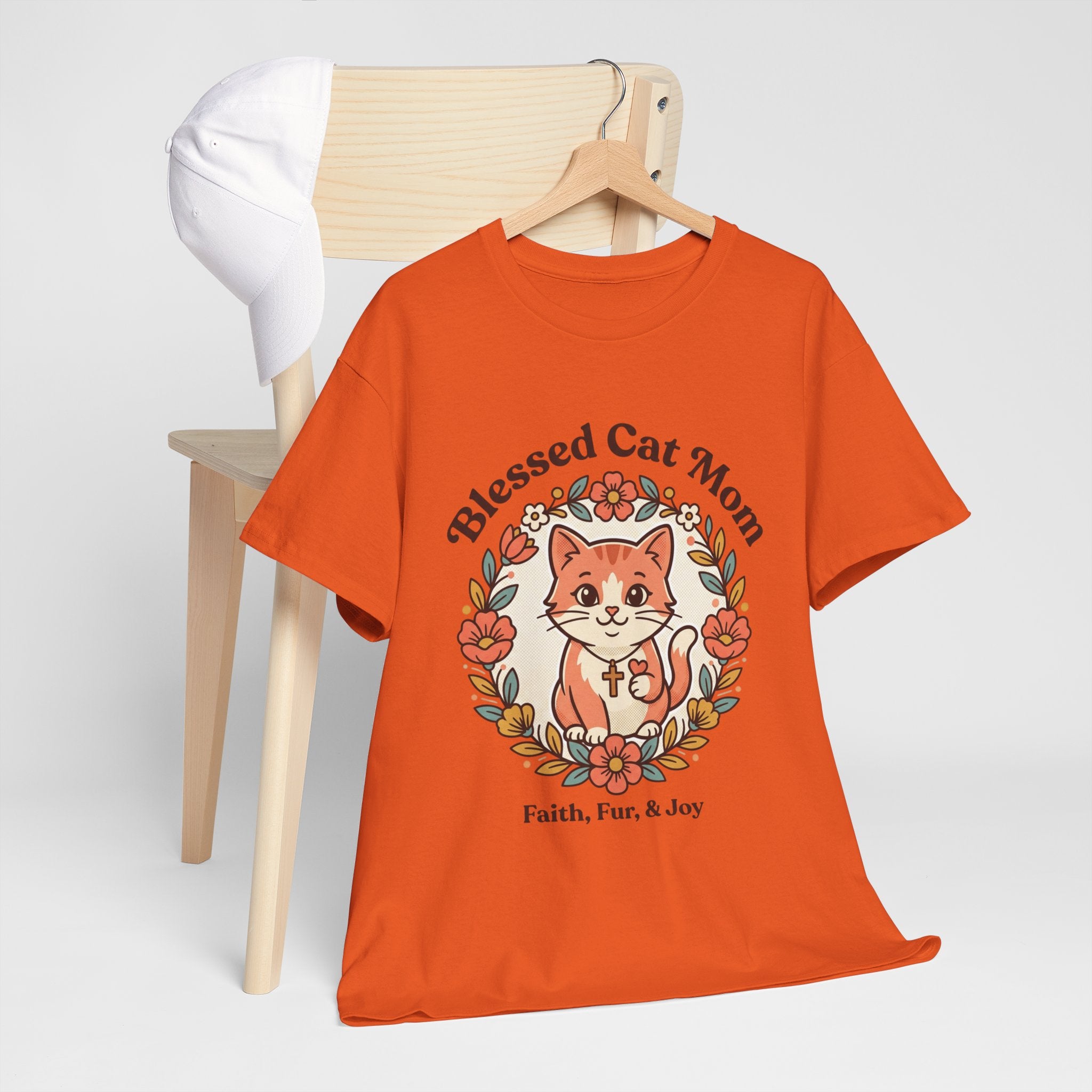 Blessed Cat Mom T-Shirt – Faith, Fur & Joy Floral Cat Mom Tee
