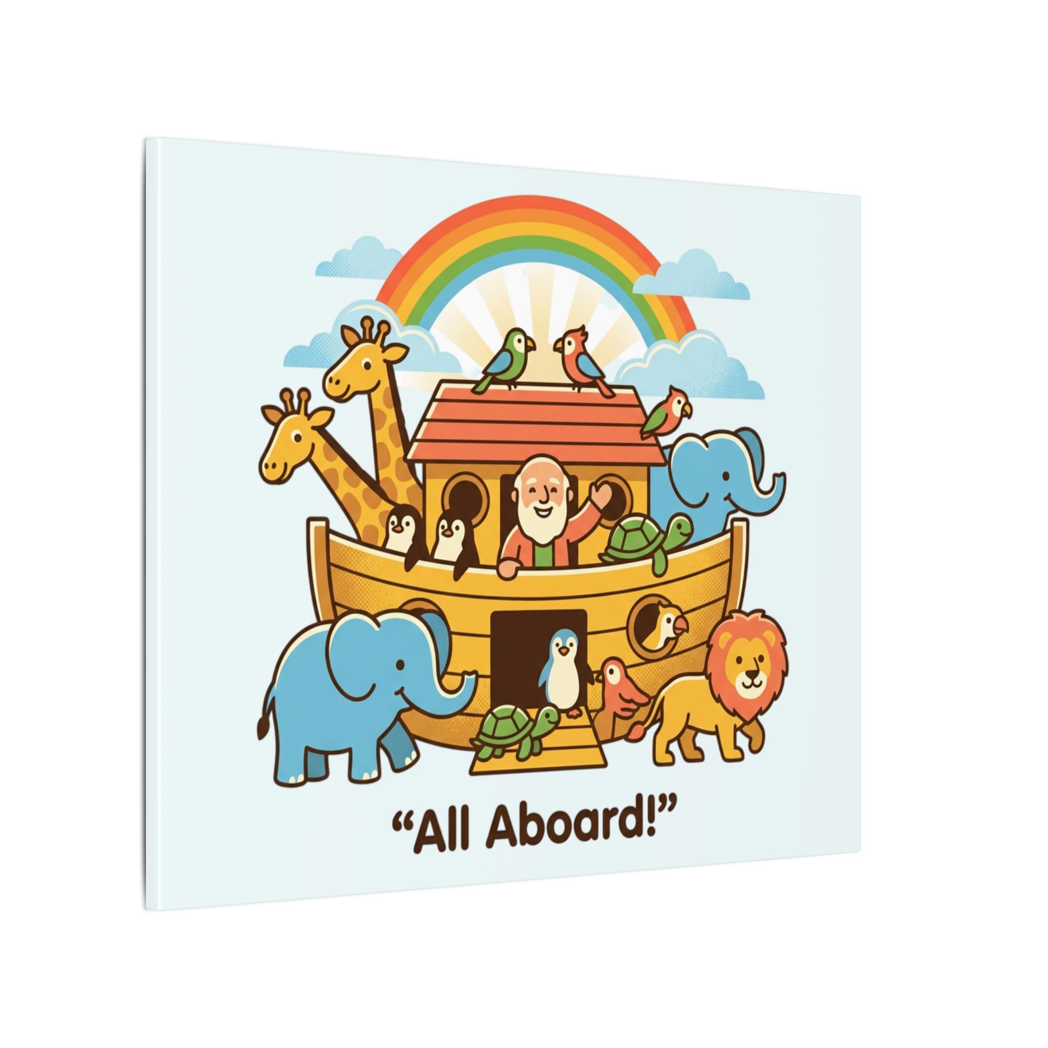 Noah's Ark Animals Matte Canvas | Stretched Wall Art, Kids Nursery Decor