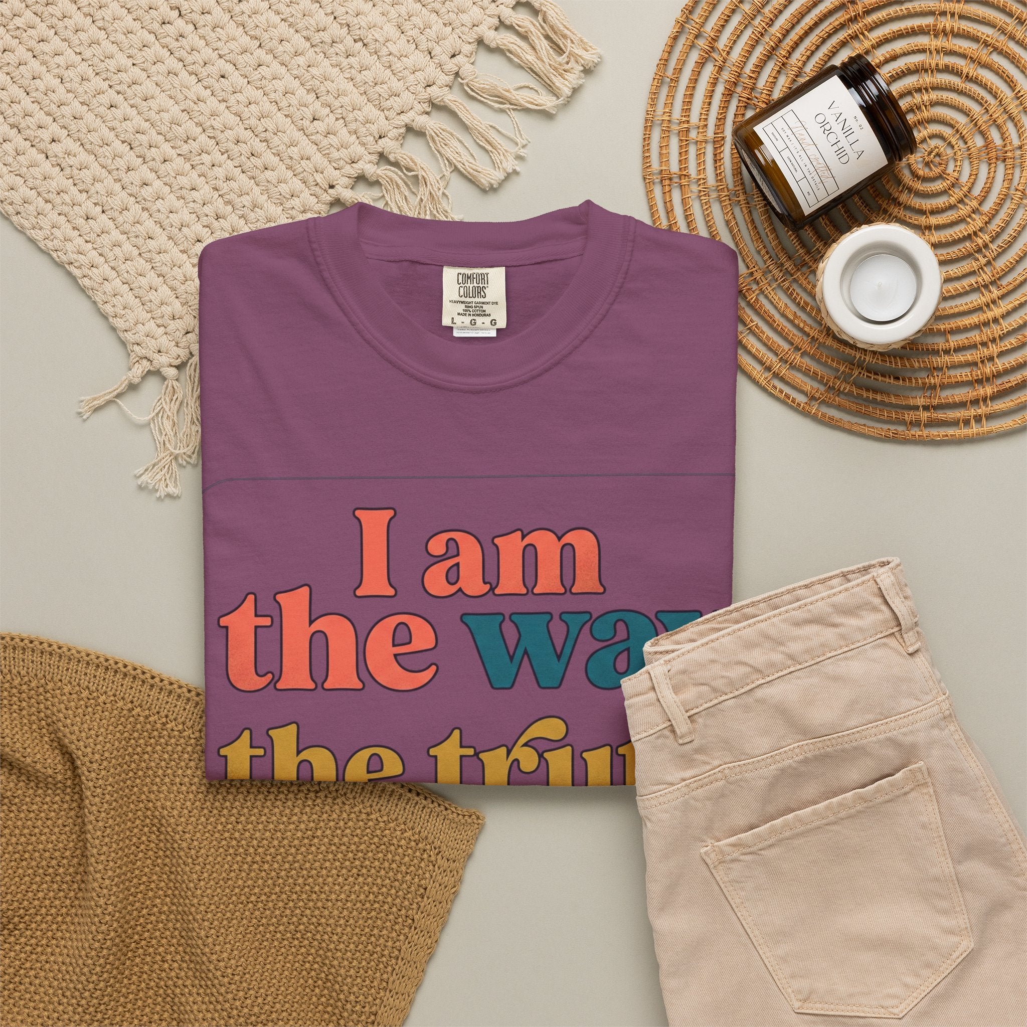 Christian T-Shirt — "I Am the Way, the Truth, and the Life" Retro Scripture Tee (John 14:6)