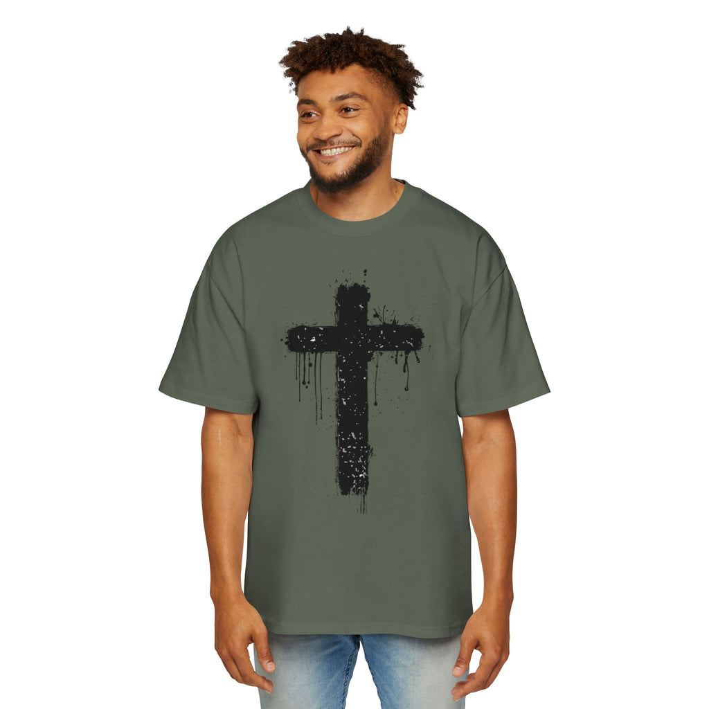 Dripping Paint Cross T-Shirt | Grunge Christian Tee