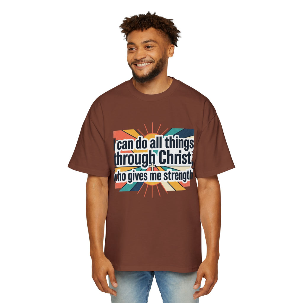 I can do all things through Christ who gives me strength T-Shirt | Grunge Christian Tee