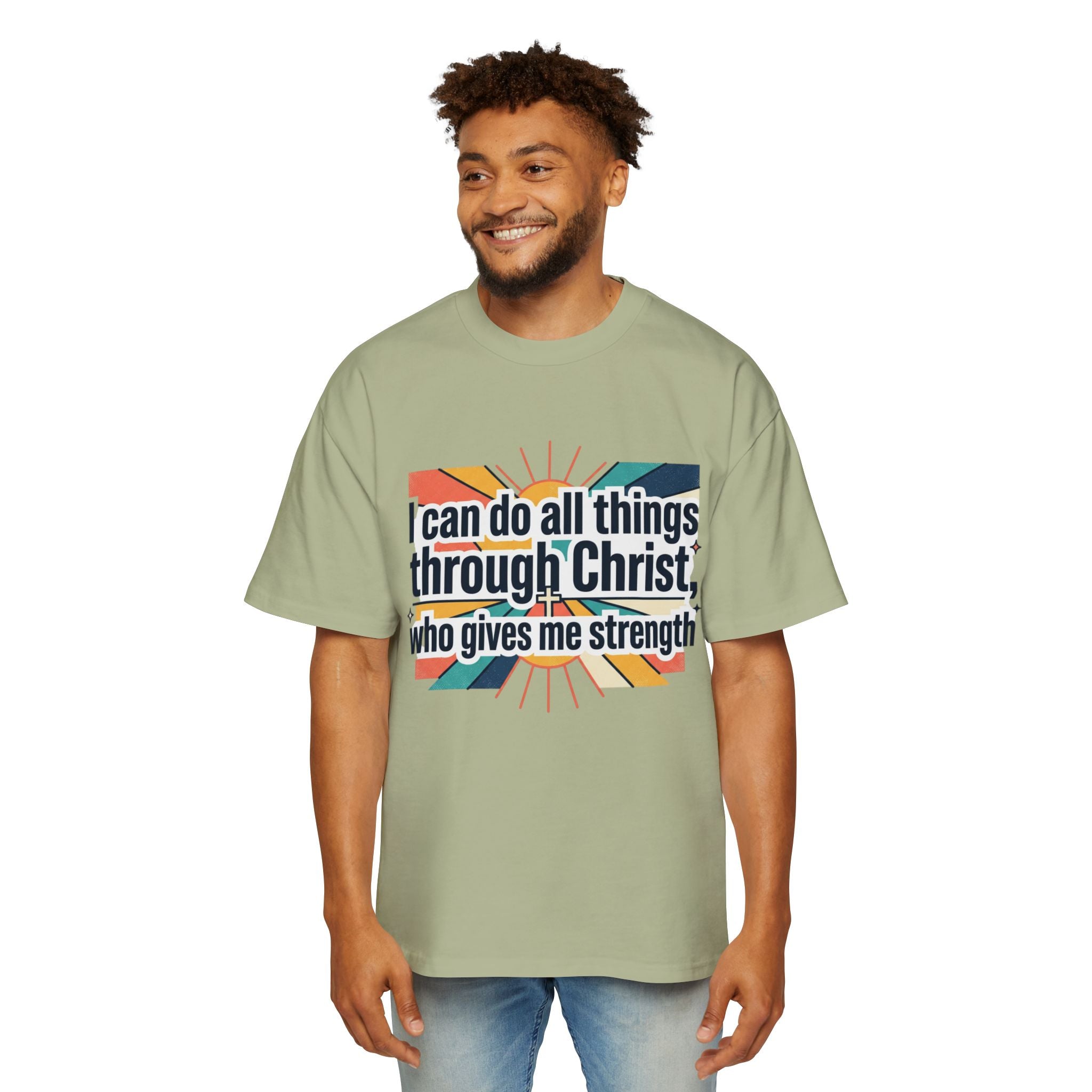I can do all things through Christ who gives me strength T-Shirt | Grunge Christian Tee