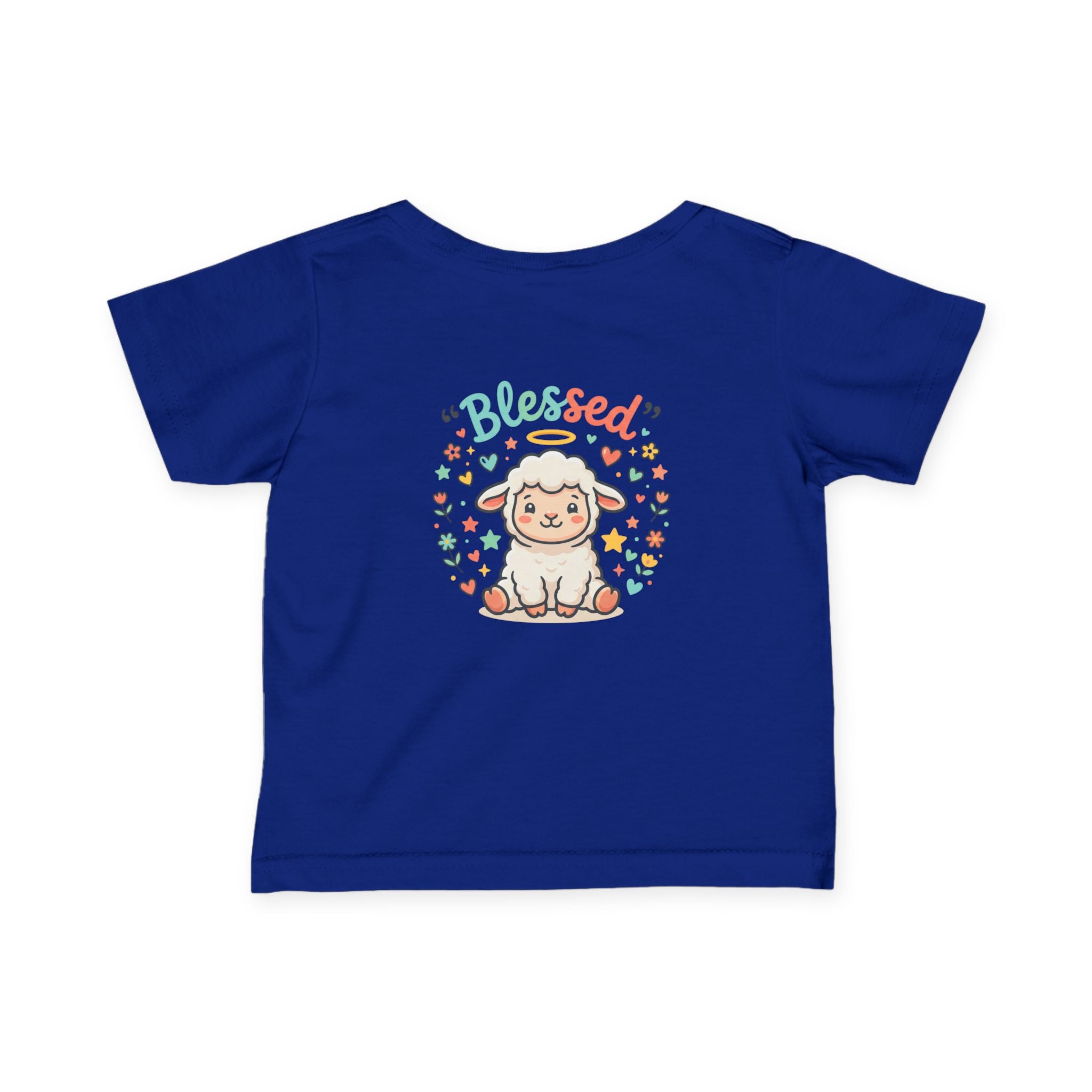 Infant Tee - 'Blessed' Cute Lamb Baby Shirt (Newborn Baptism, Christening Gift)