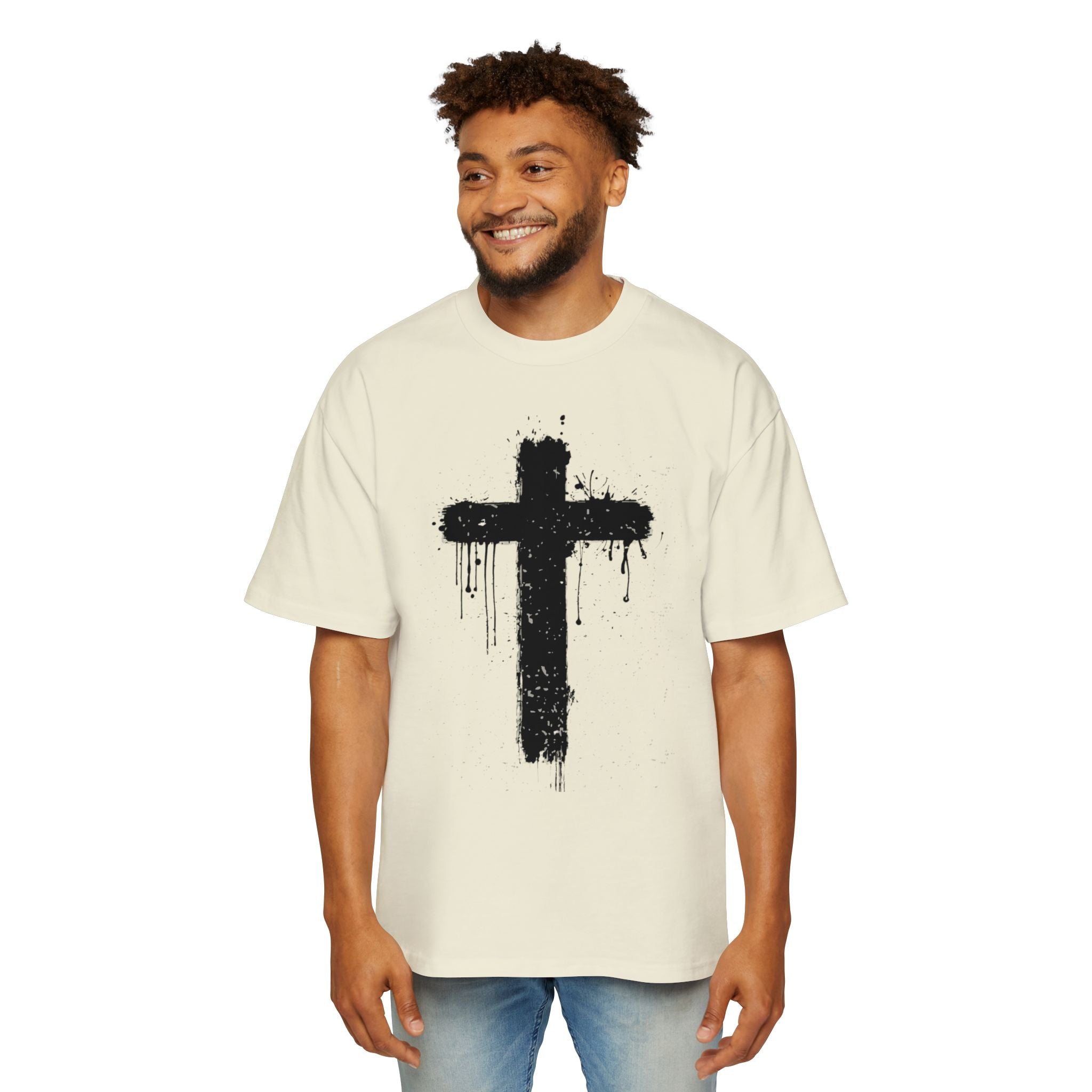 Dripping Paint Cross T-Shirt | Grunge Christian Tee