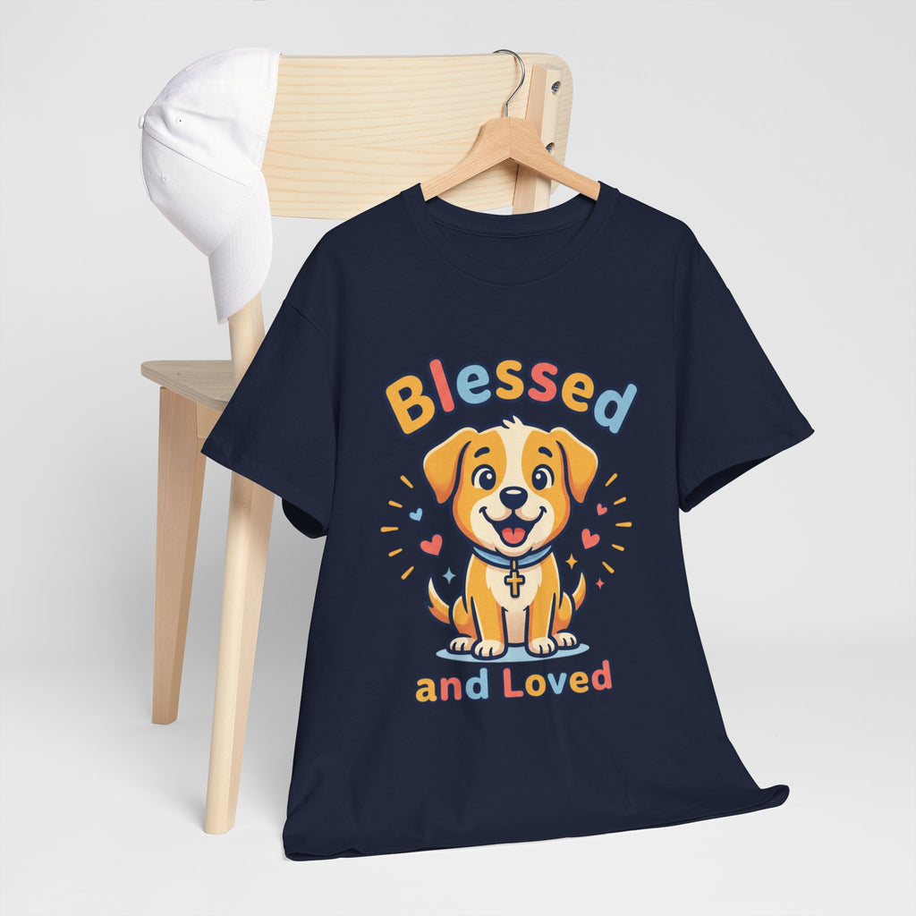 Blessed and Loved Puppy T-Shirt — Cute Dog Graphic Tee for Pet Lovers