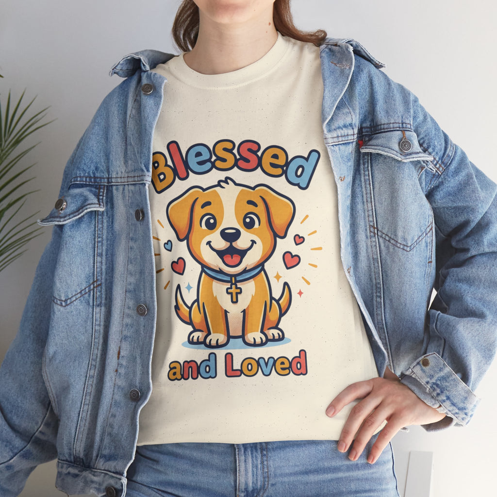 Blessed and Loved Puppy T-Shirt — Cute Dog Graphic Tee for Pet Lovers