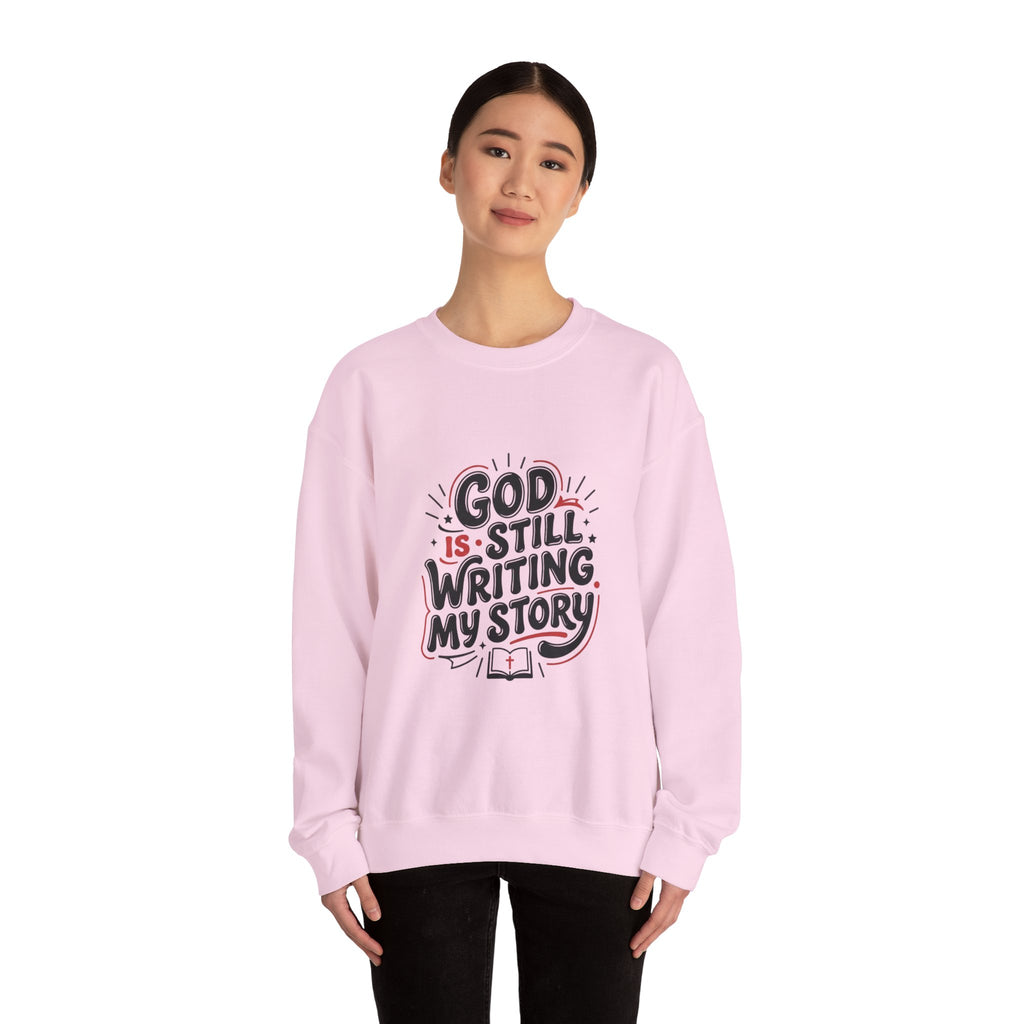 God Is Still Writing My Story Sweatshirt | Christian encouragement, groovy scripture