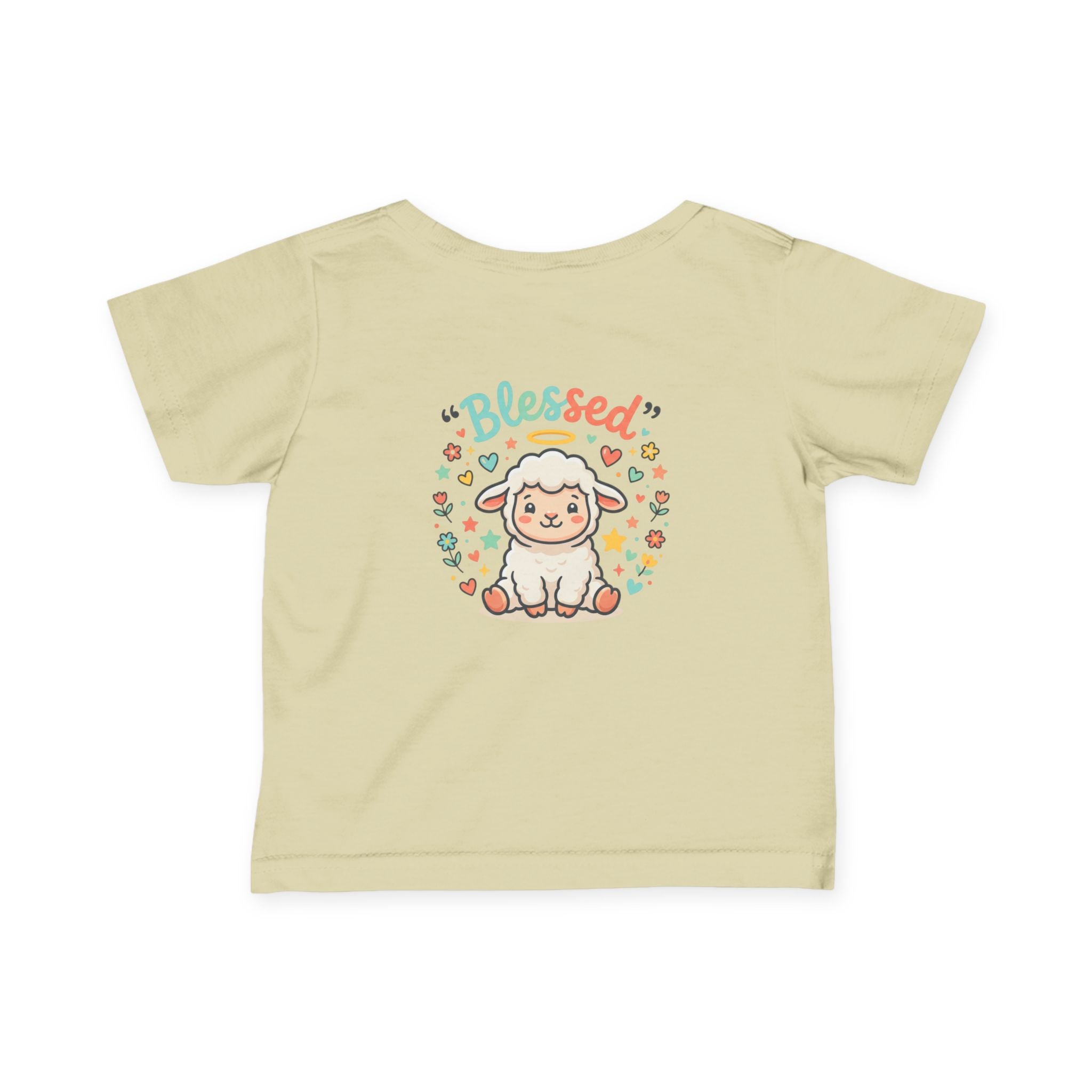 Infant Tee - 'Blessed' Cute Lamb Baby Shirt (Newborn Baptism, Christening Gift)