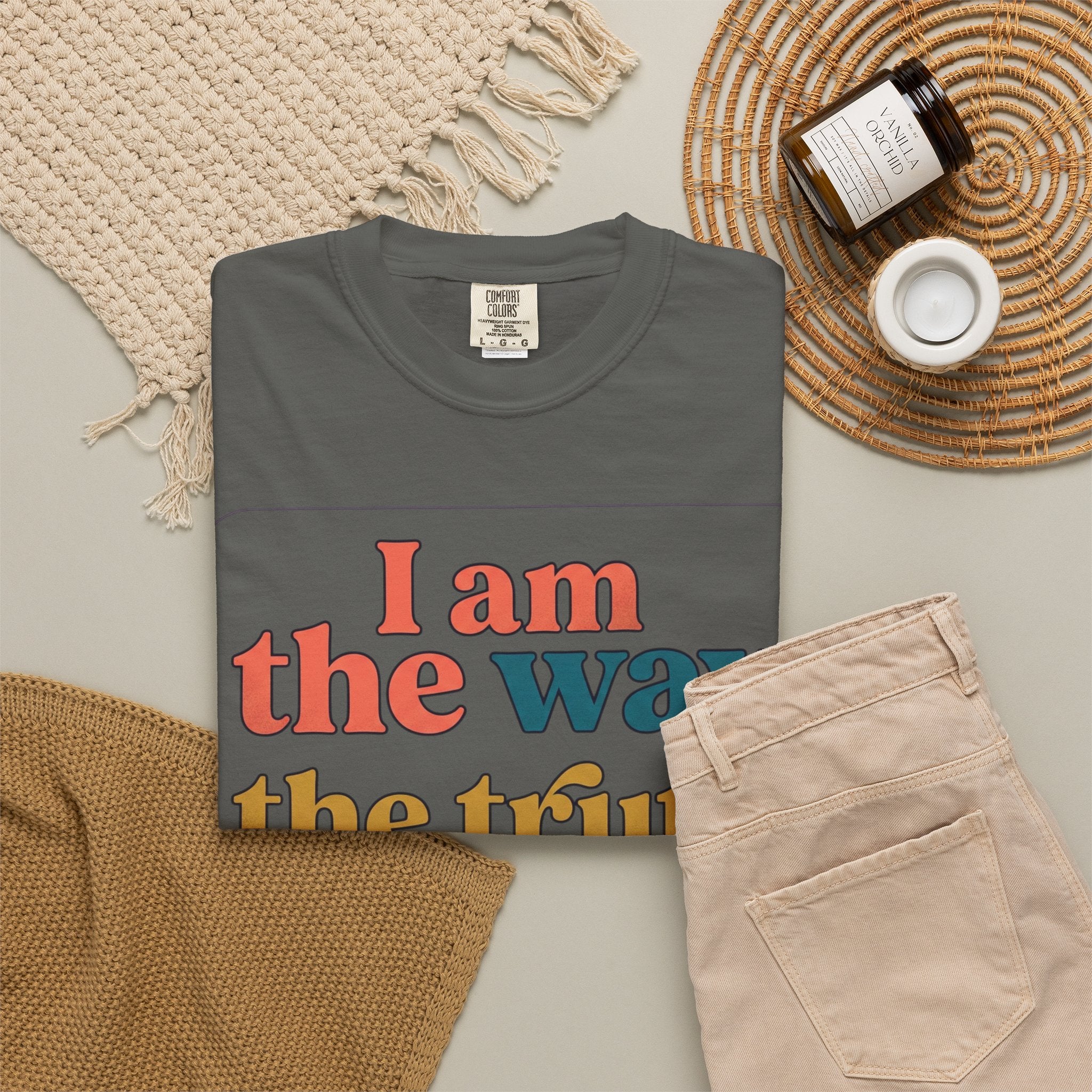Christian T-Shirt — "I Am the Way, the Truth, and the Life" Retro Scripture Tee (John 14:6)