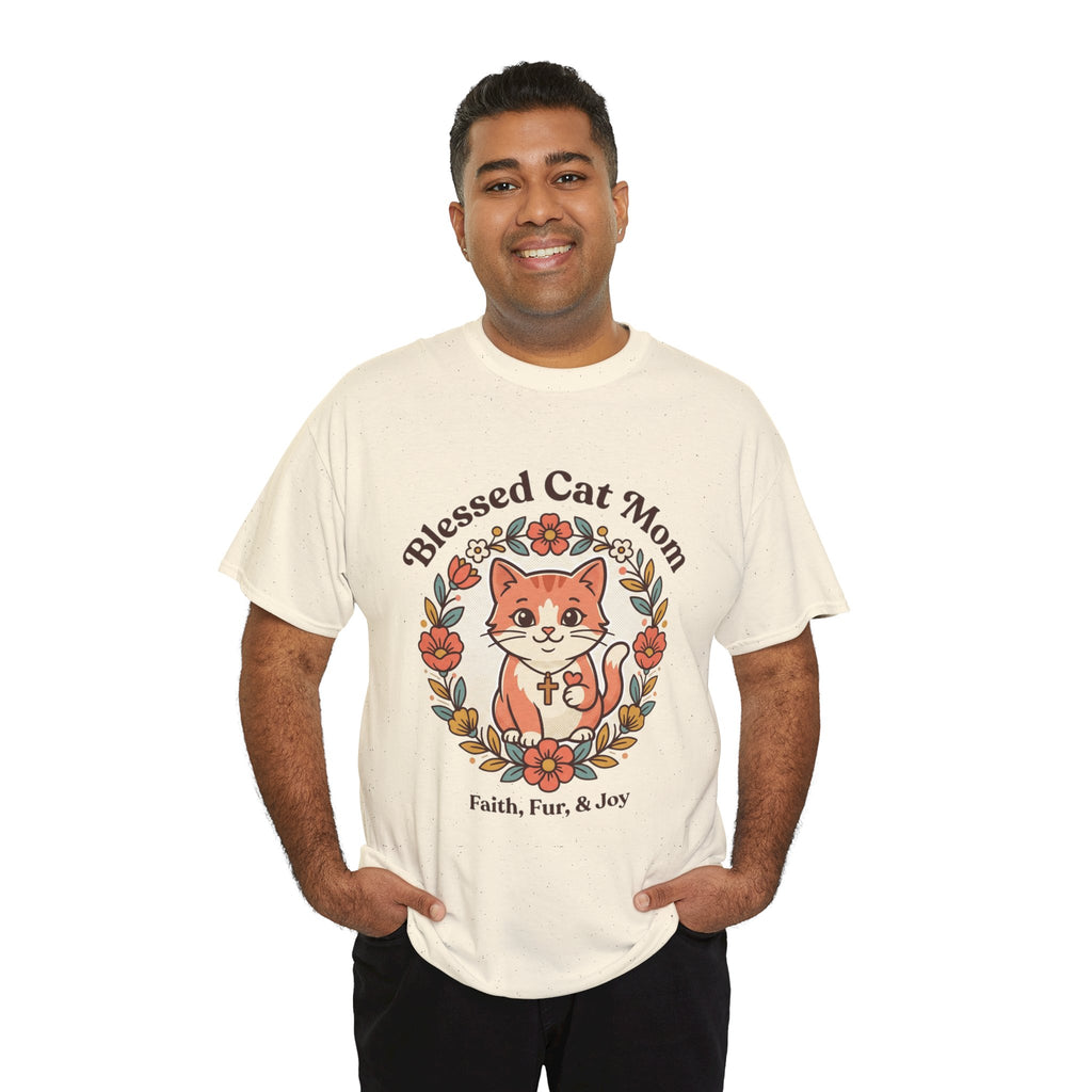 Blessed Cat Mom T-Shirt – Faith, Fur & Joy Floral Cat Mom Tee