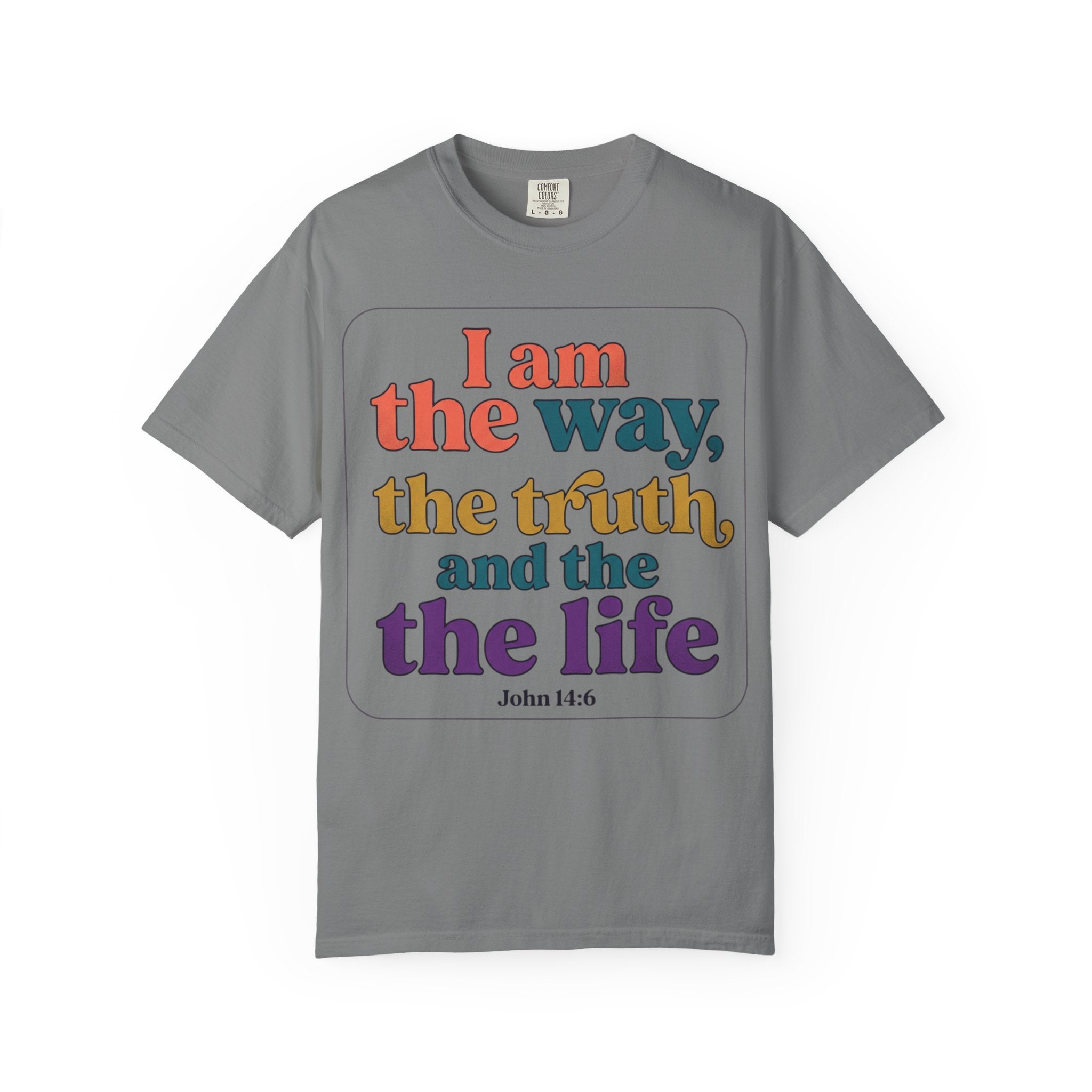 Christian T-Shirt — "I Am the Way, the Truth, and the Life" Retro Scripture Tee (John 14:6)