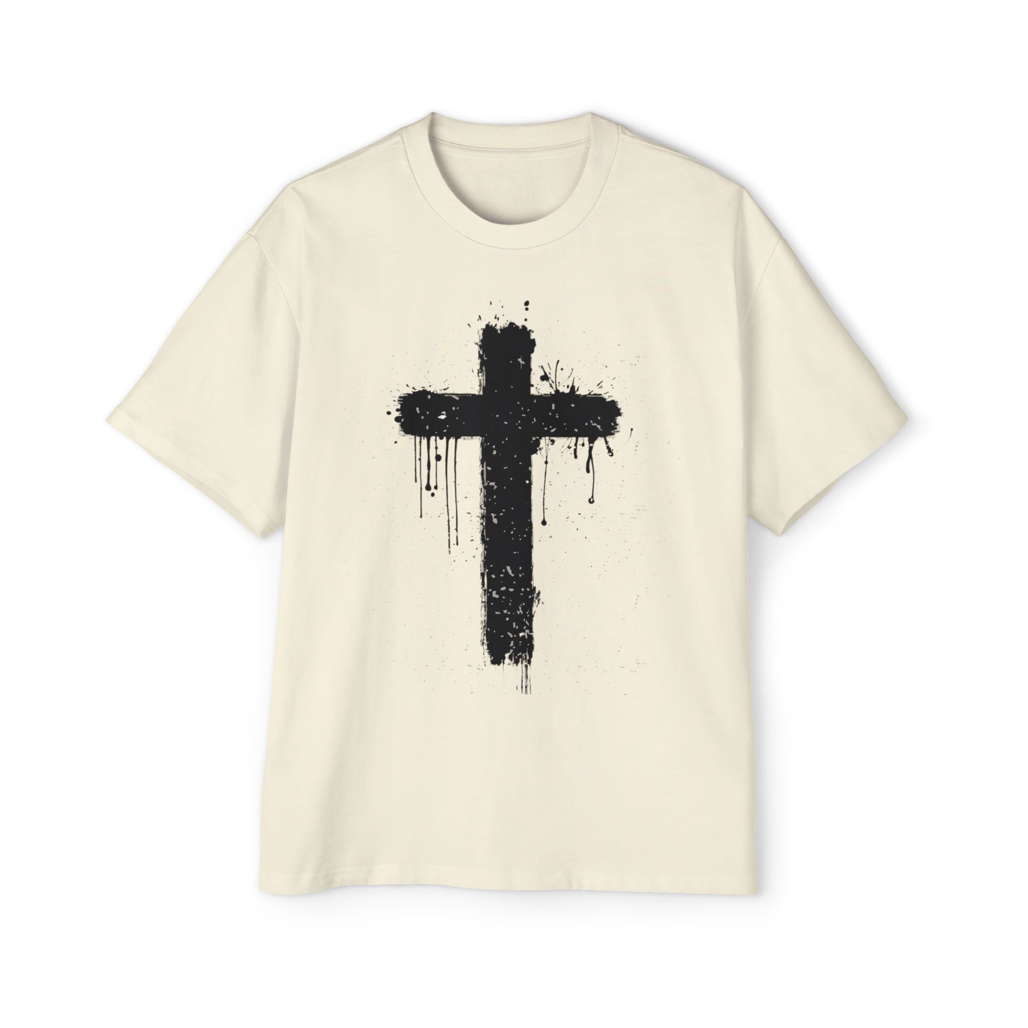 Dripping Paint Cross T-Shirt | Grunge Christian Tee