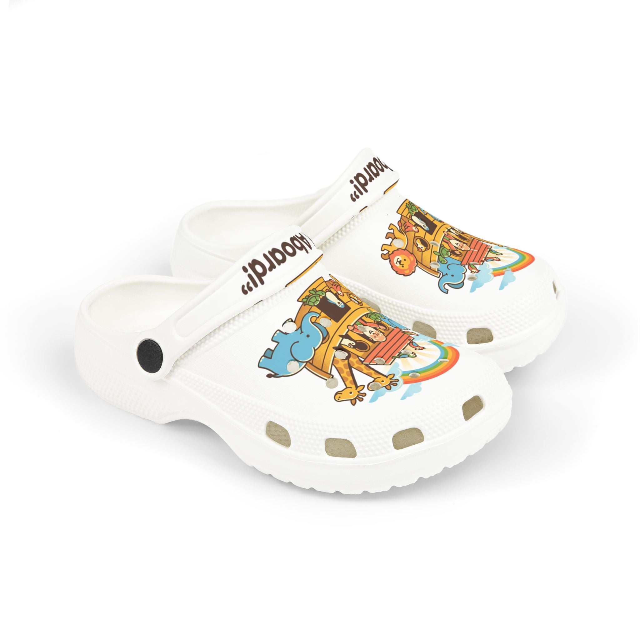 Noah's Ark Animals All Aboard Clogs | Kids EVA Foam Clogs