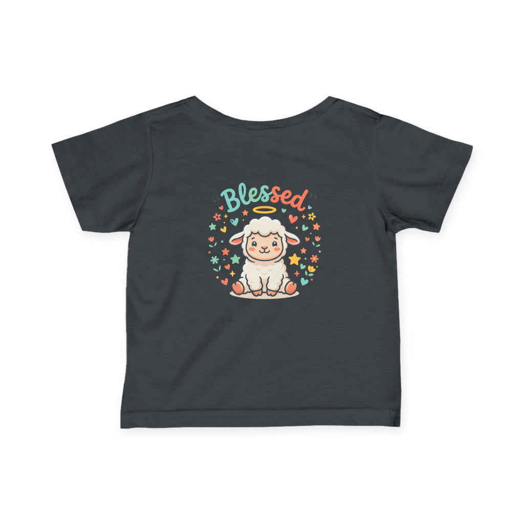 Infant Tee - 'Blessed' Cute Lamb Baby Shirt (Newborn Baptism, Christening Gift)