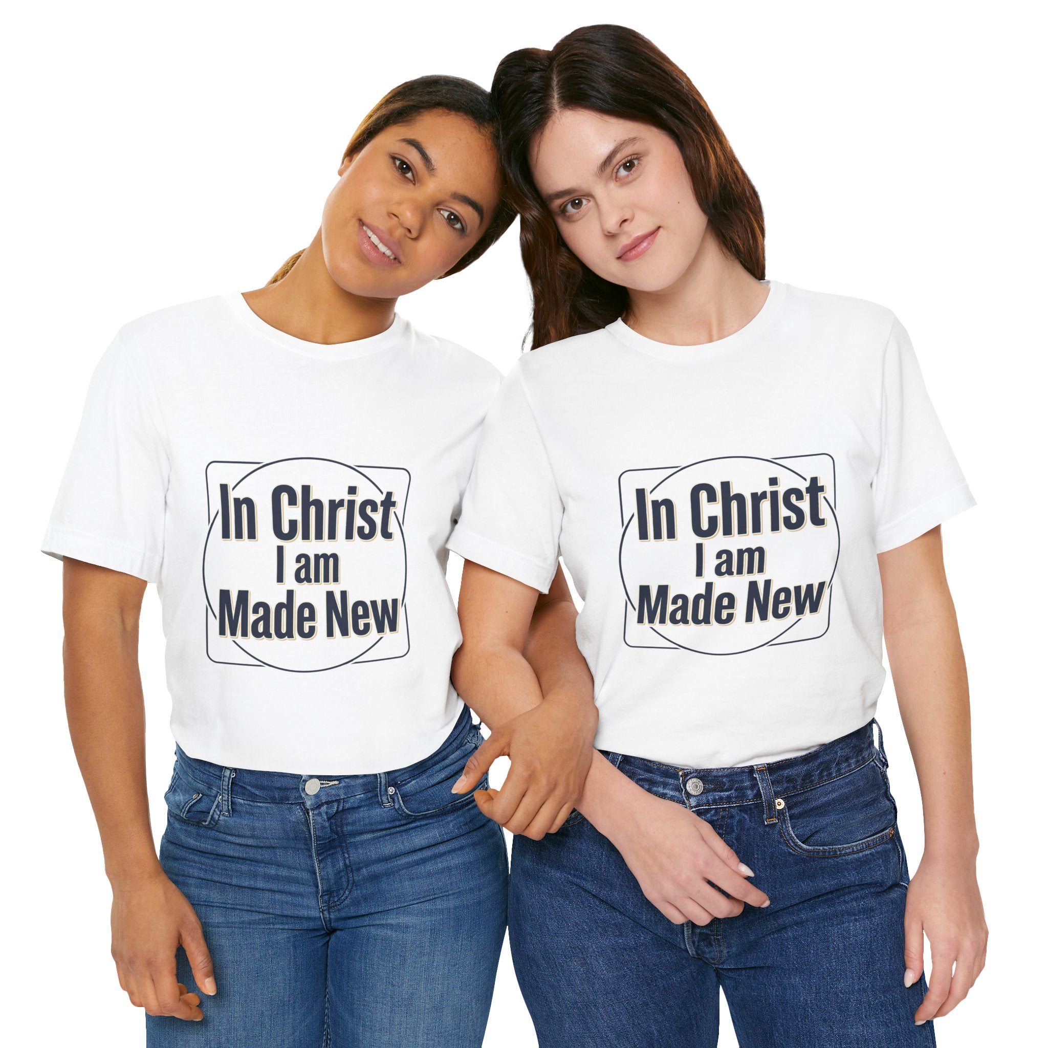 In Christ I Am Made New Tee | Christian encouragement, pastel retro