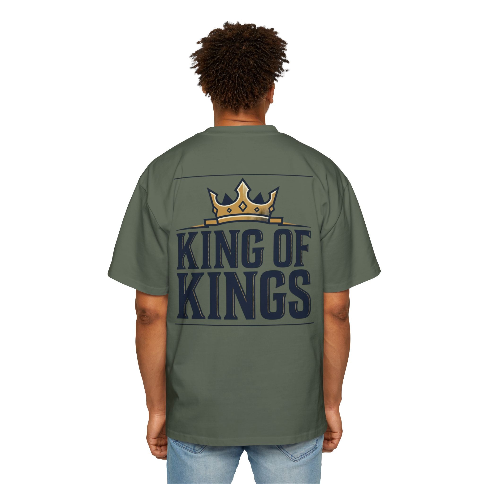 King of Kings Tee — Men's Oversized Graphic T-Shirt with Crown Design