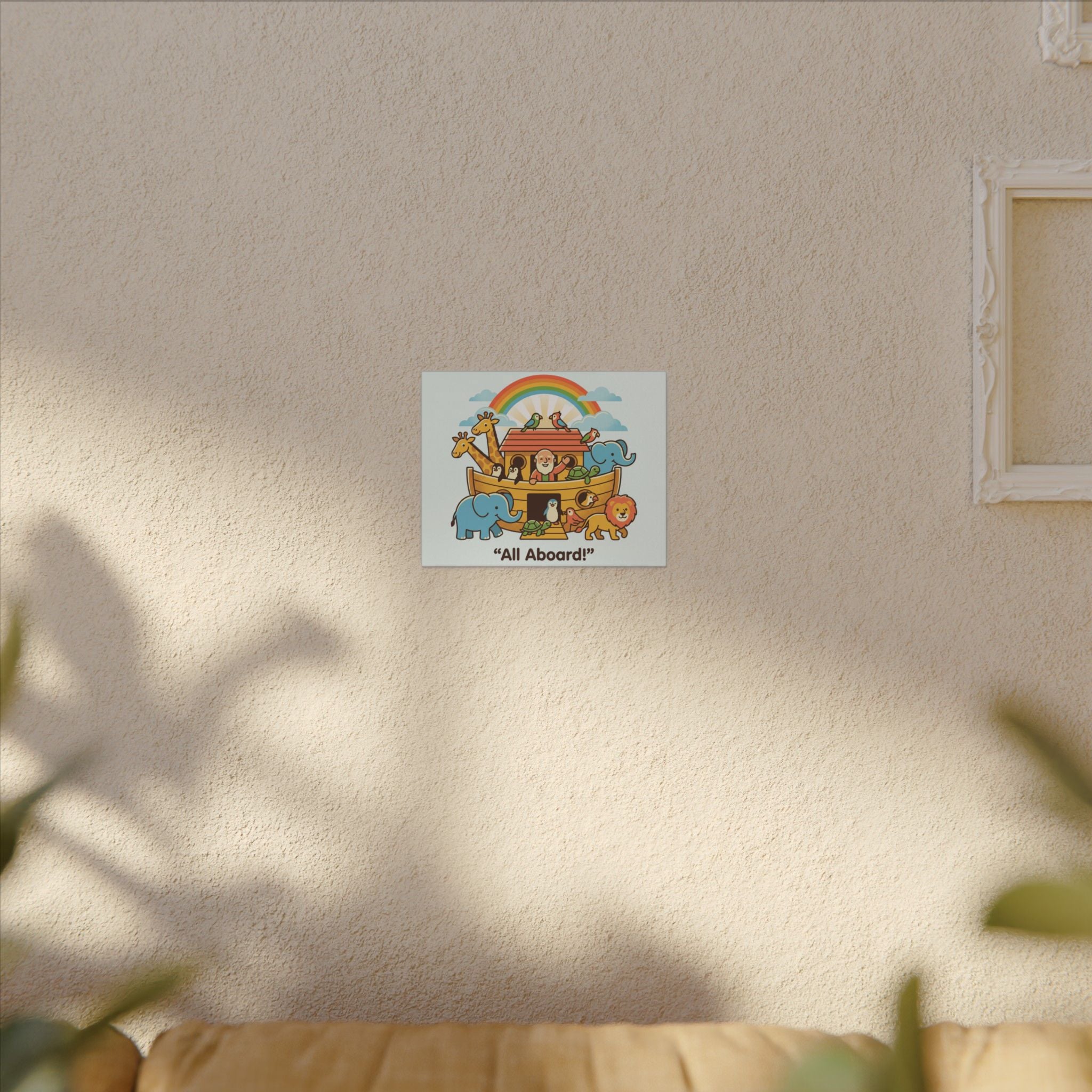 Noah's Ark Animals Matte Canvas | Stretched Wall Art, Kids Nursery Decor