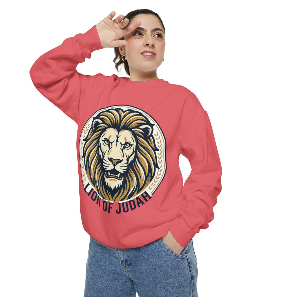 Lion of Judah Sweatshirt — Religious Lion Graphic Crewneck