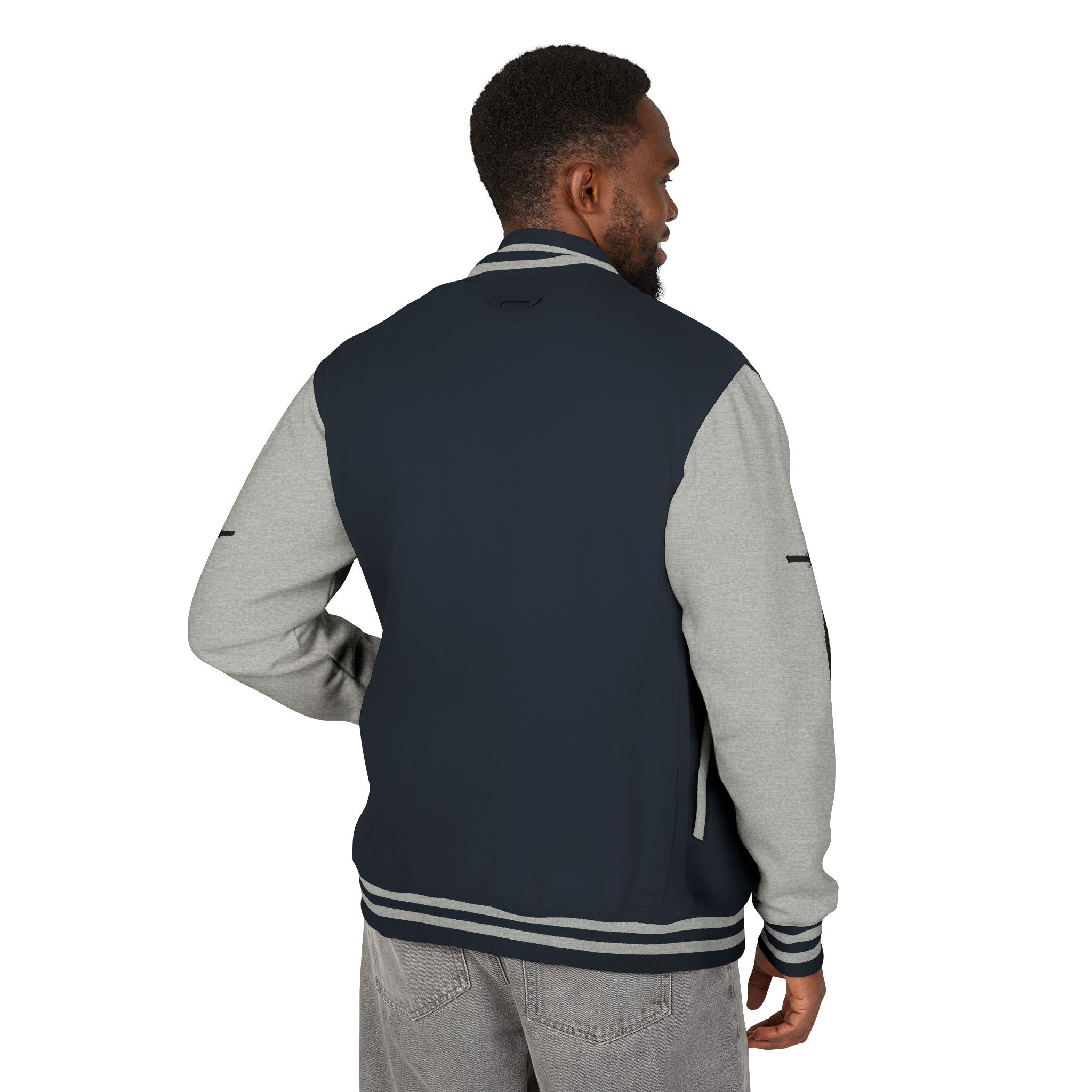 Cross Emblem Letterman Jacket | Red White Varsity
