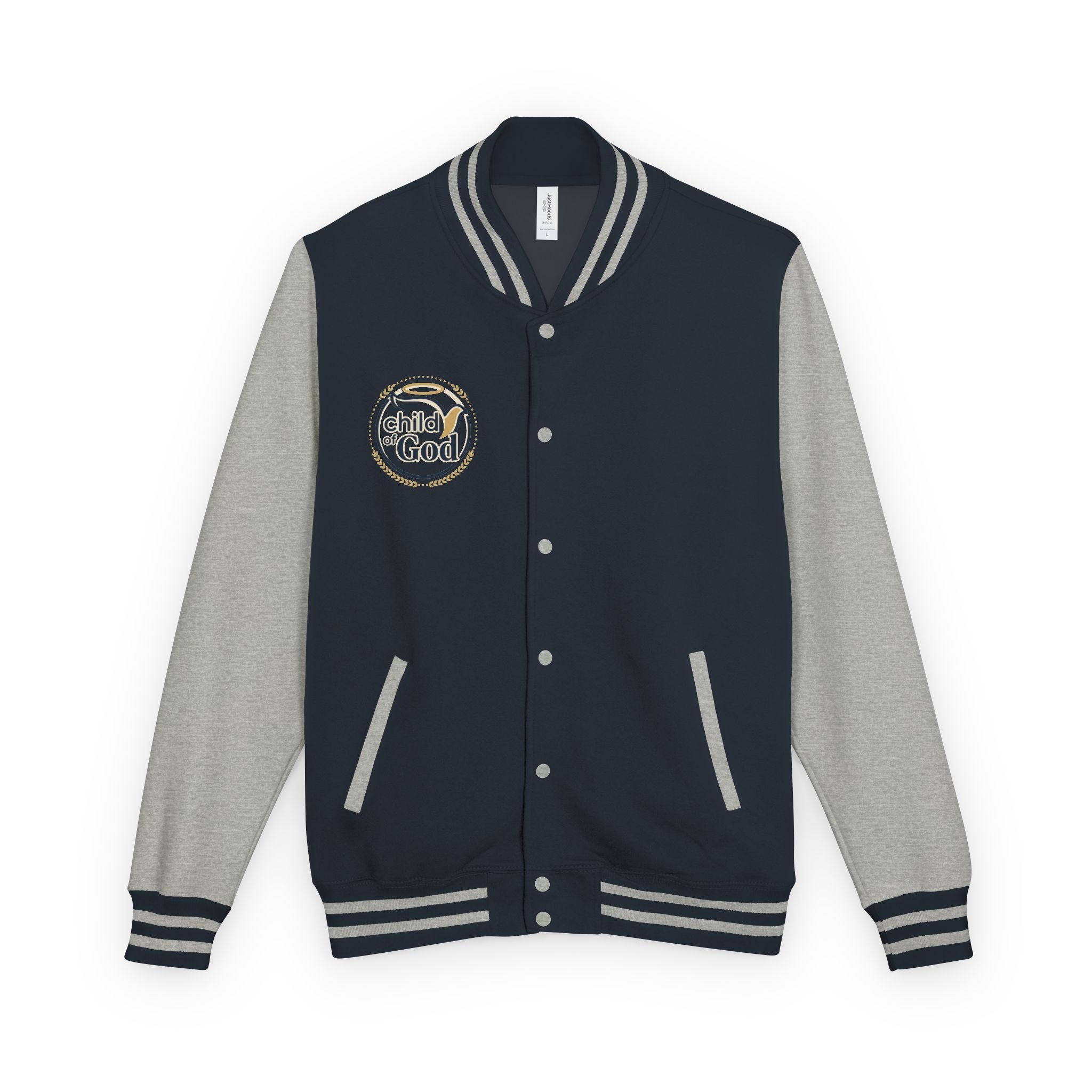 Child of God Emblem Letterman Jacket | Red White Varsity