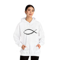 Christian Fish Symbal Heavy Blend™ Hooded Sweatshirt