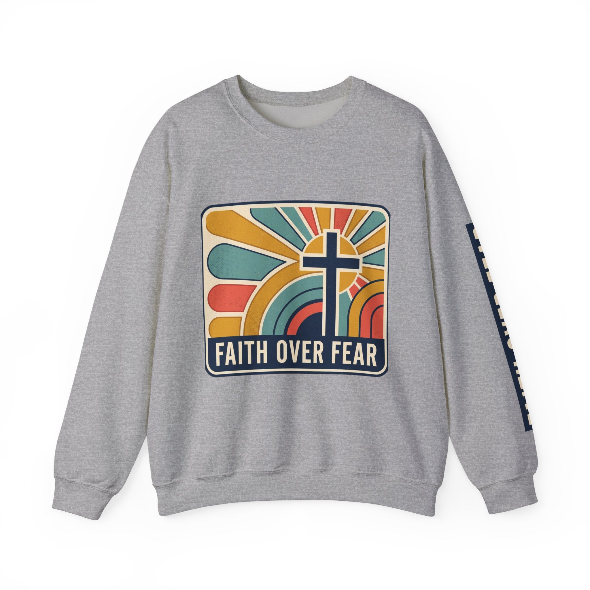 Faith Over Fear Christian Heavy Blend™ Crewneck Sweatshirt