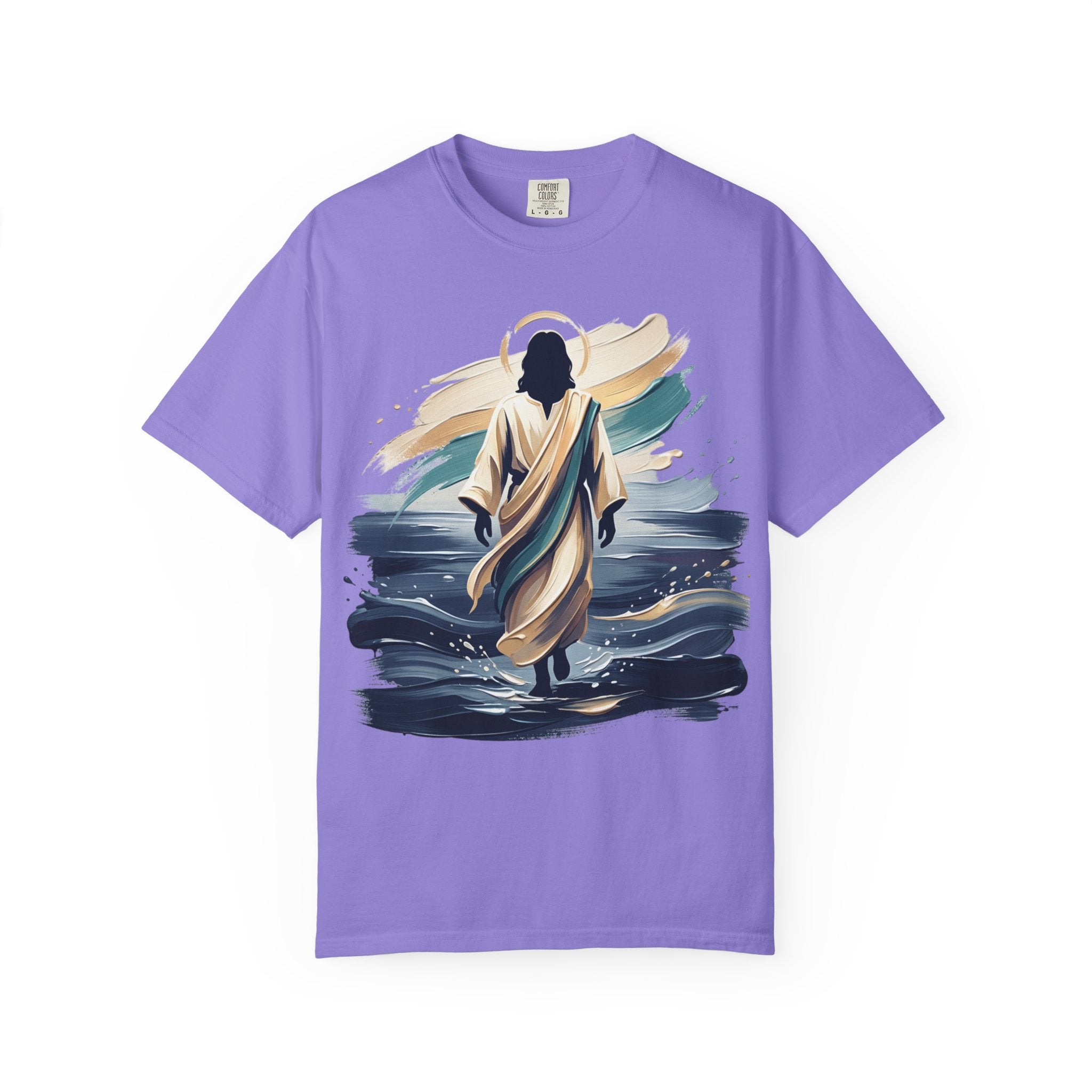 Jesus Walking on Water T-Shirt — Inspirational Christian Faith Tee