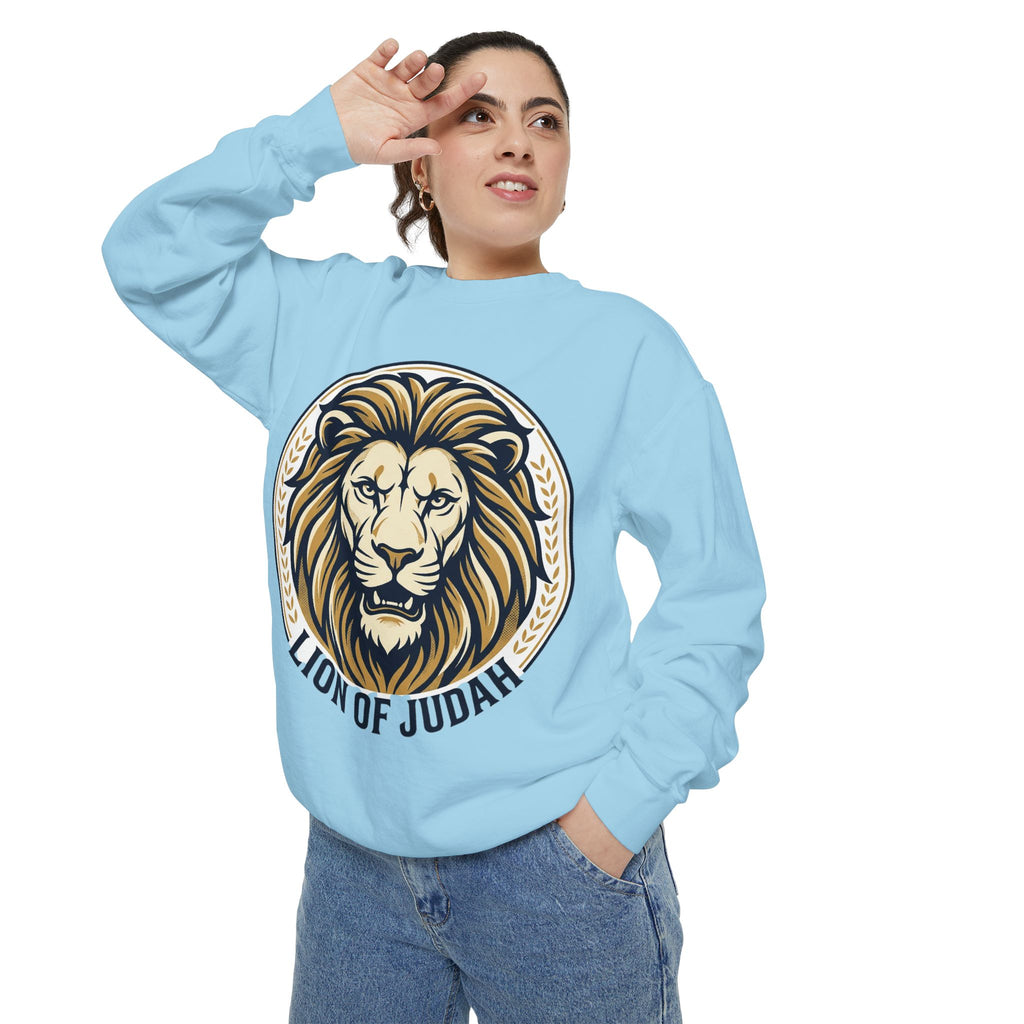 Lion of Judah Sweatshirt — Religious Lion Graphic Crewneck