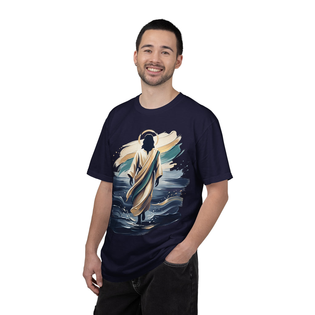 Jesus Walking on Water T-Shirt — Inspirational Christian Faith Tee