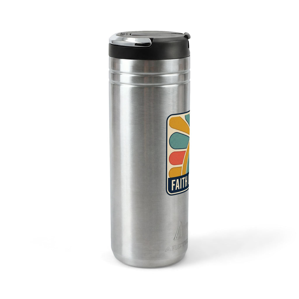 Faith over Fear emblem tumbler | Stainless steel straw tumbler 24oz
