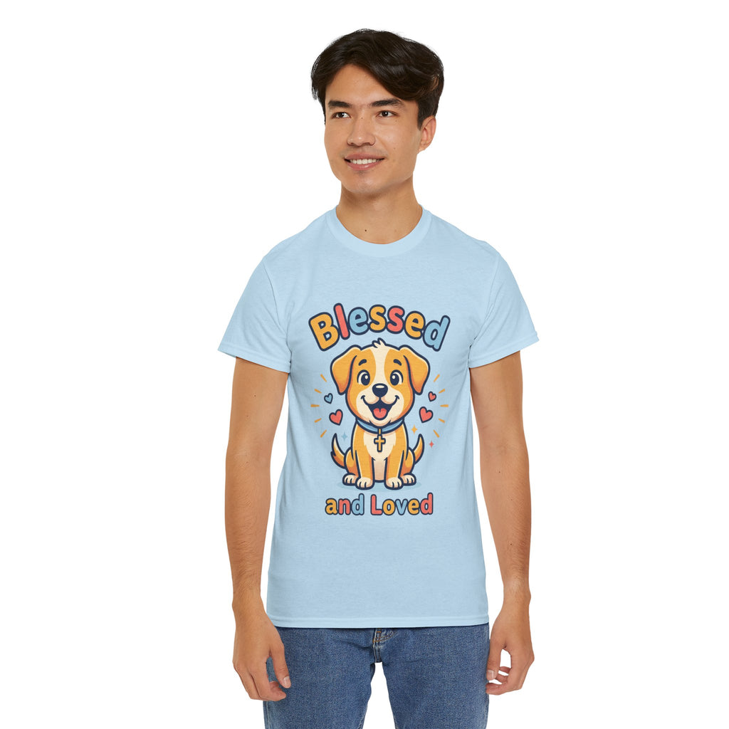 Blessed and Loved Puppy T-Shirt — Cute Dog Graphic Tee for Pet Lovers
