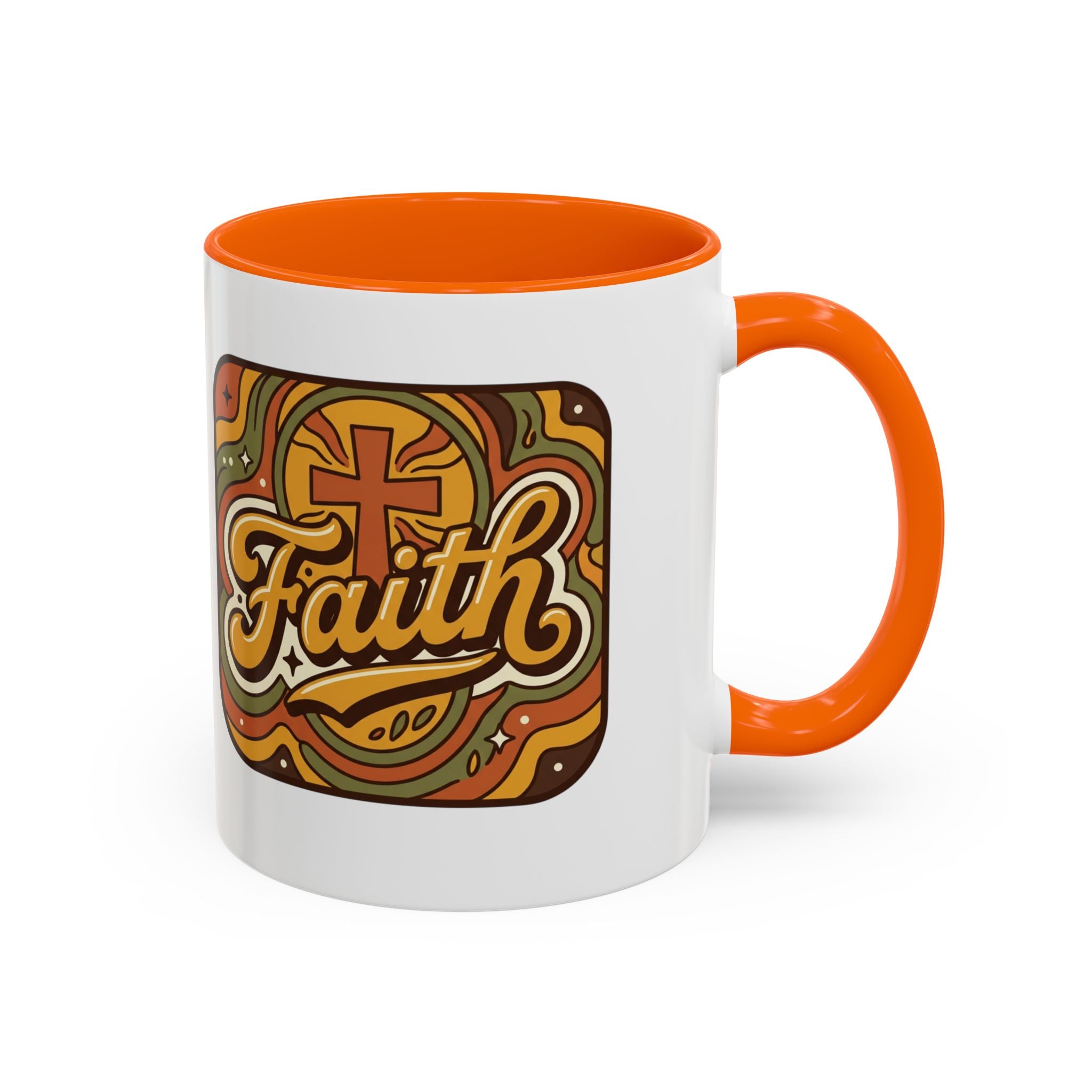 Faith Retro Script Mug | Accent Coffee Mug