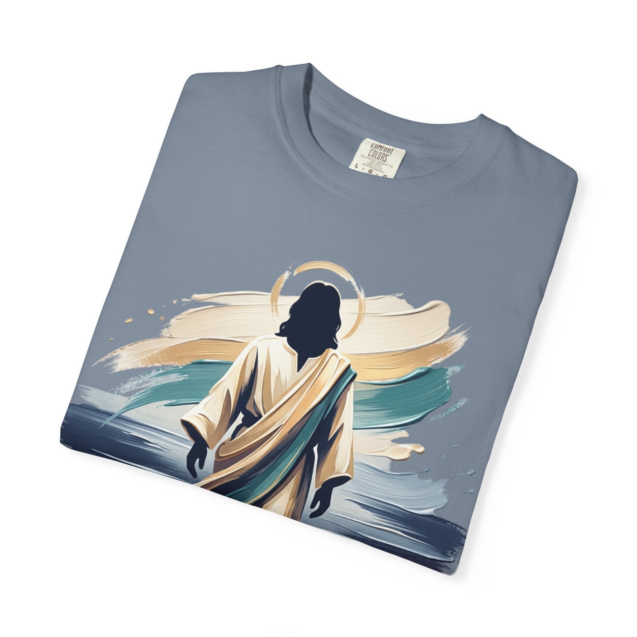 Jesus Walking on Water T-Shirt — Inspirational Christian Faith Tee