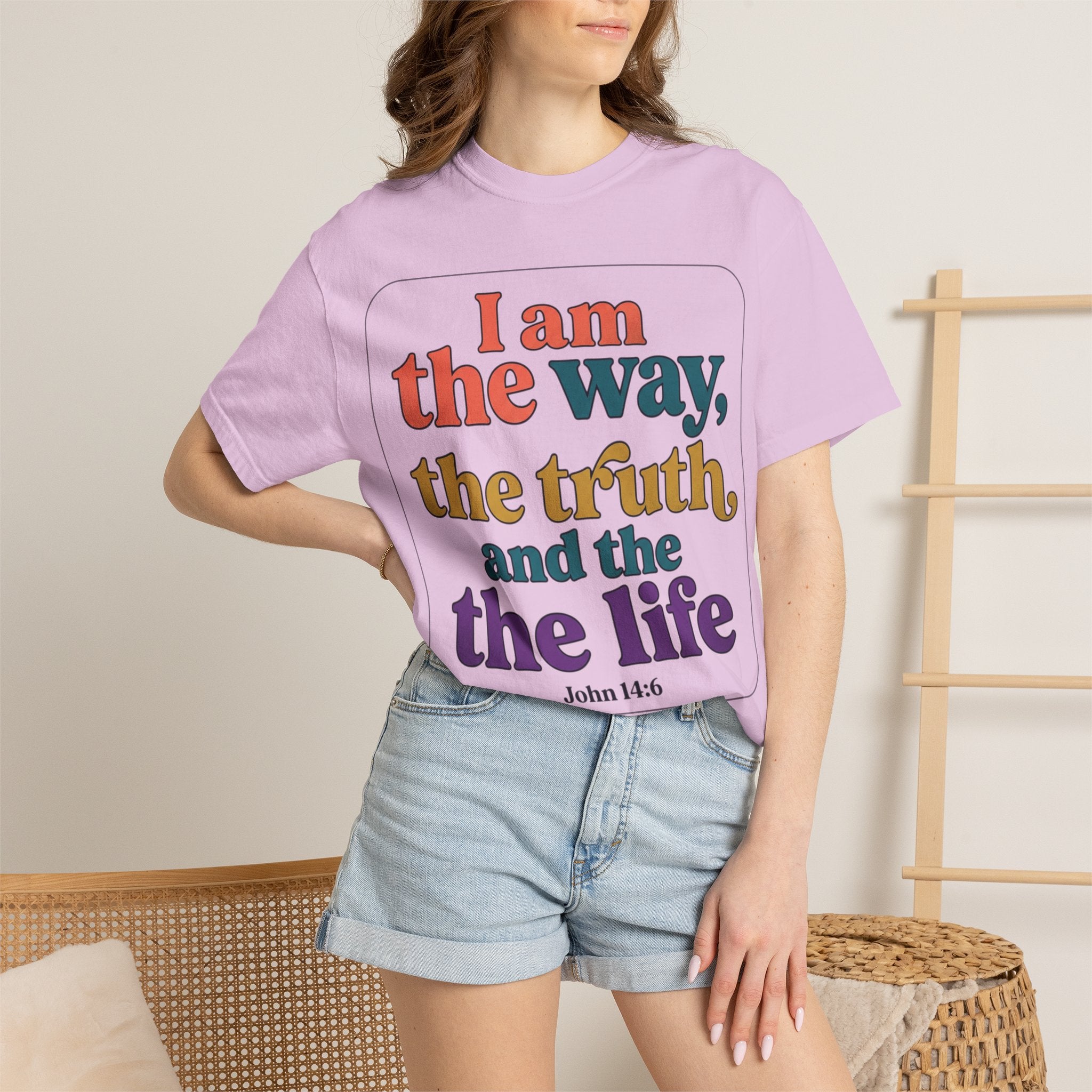 Christian T-Shirt — "I Am the Way, the Truth, and the Life" Retro Scripture Tee (John 14:6)