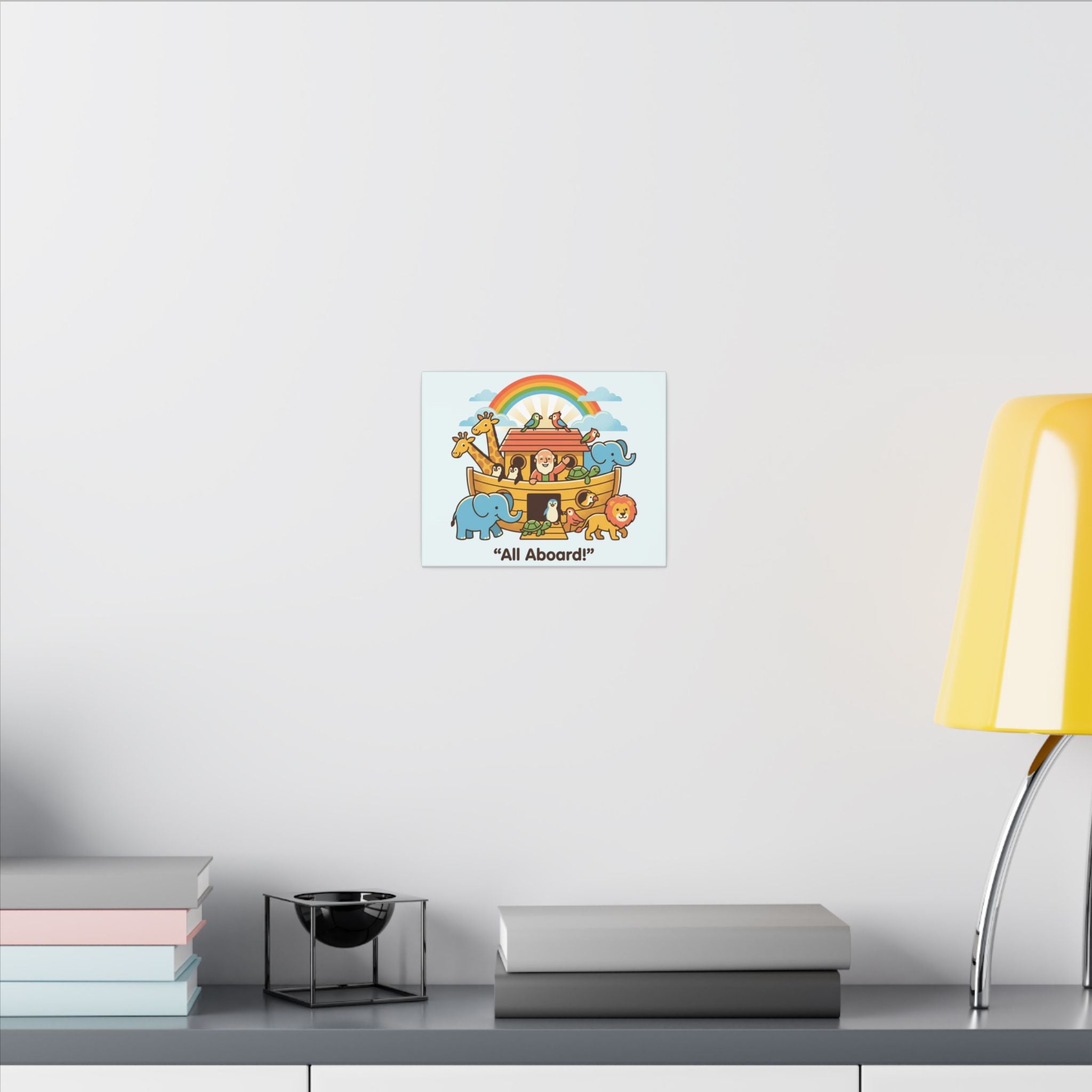 Noah's Ark Animals Matte Canvas | Stretched Wall Art, Kids Nursery Decor