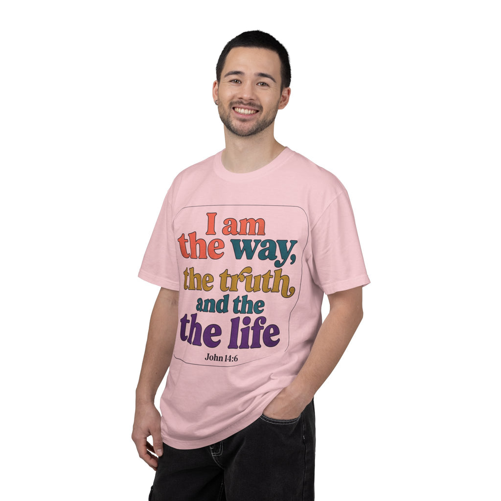 Christian T-Shirt — "I Am the Way, the Truth, and the Life" Retro Scripture Tee (John 14:6)