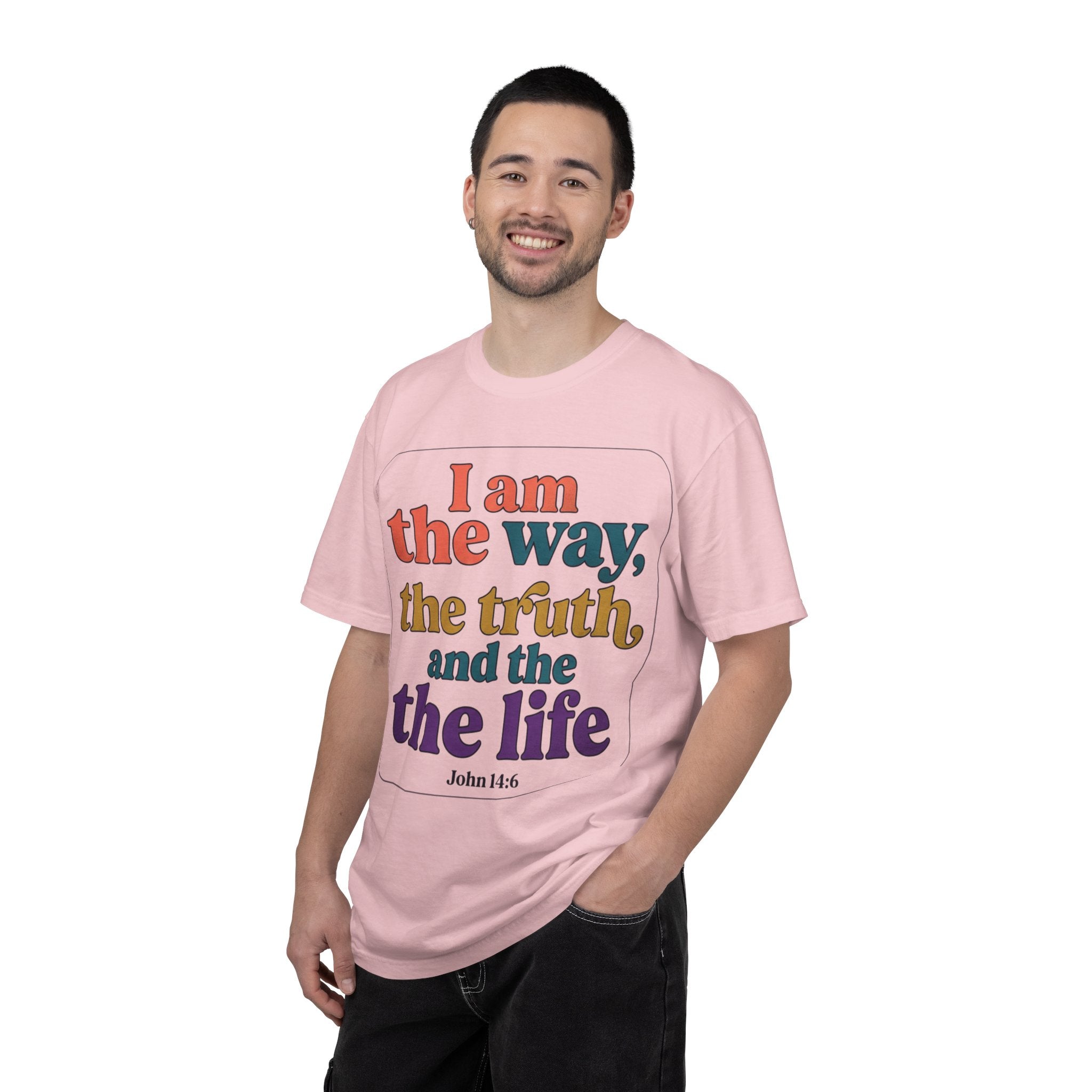Christian T-Shirt — "I Am the Way, the Truth, and the Life" Retro Scripture Tee (John 14:6)