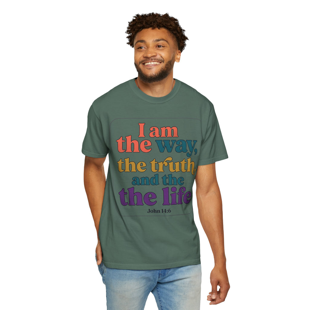 Christian T-Shirt — "I Am the Way, the Truth, and the Life" Retro Scripture Tee (John 14:6)