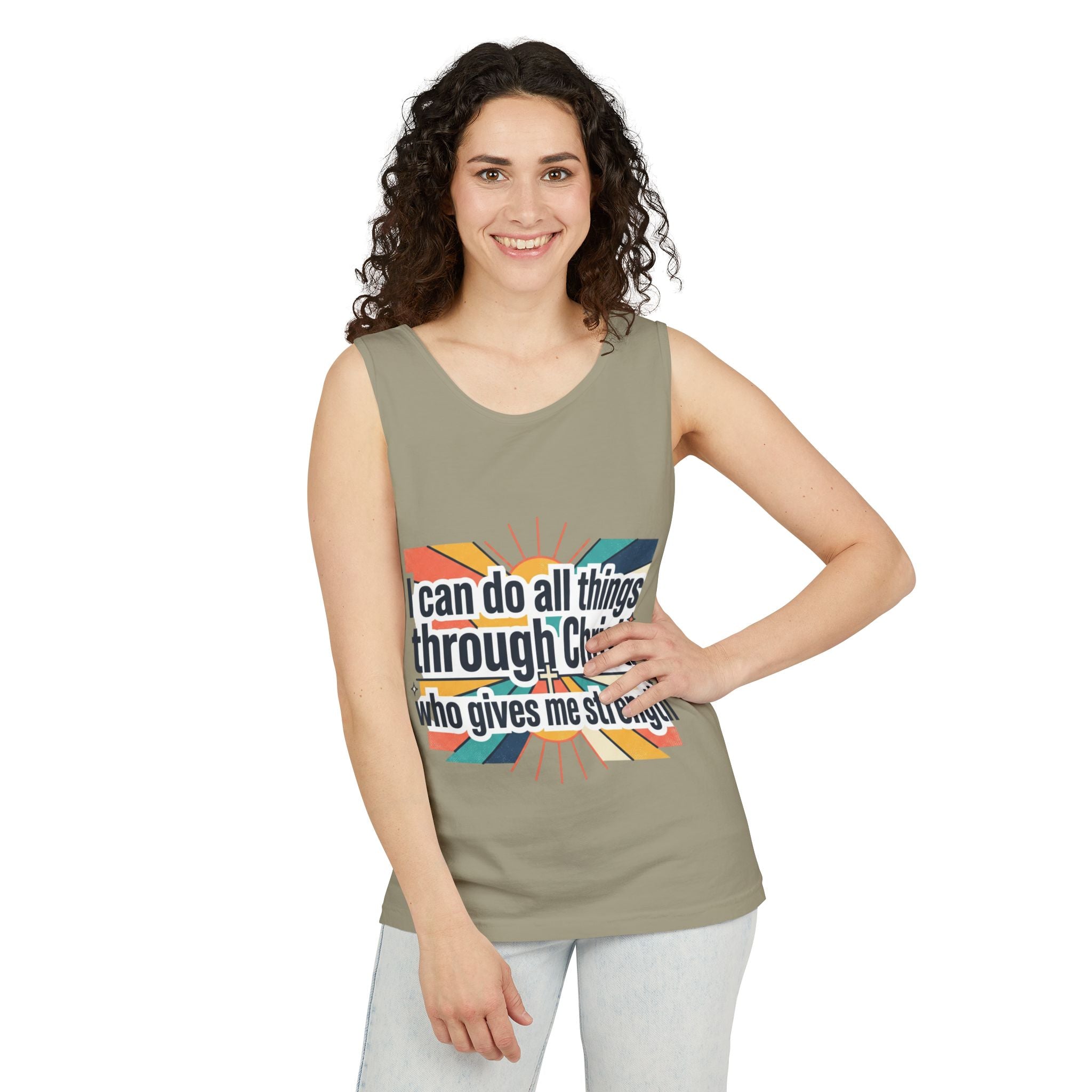 I can do all things tank top | Christian faith apparel