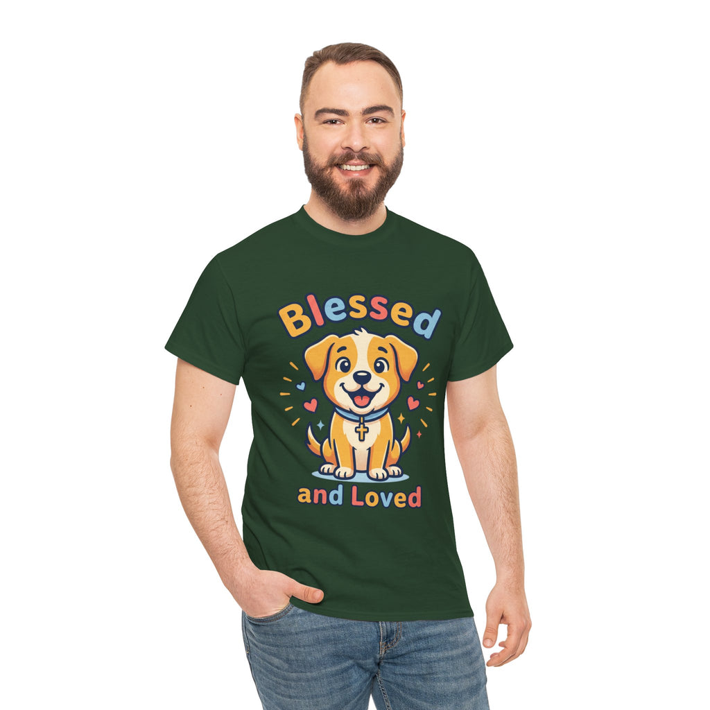 Blessed and Loved Puppy T-Shirt — Cute Dog Graphic Tee for Pet Lovers