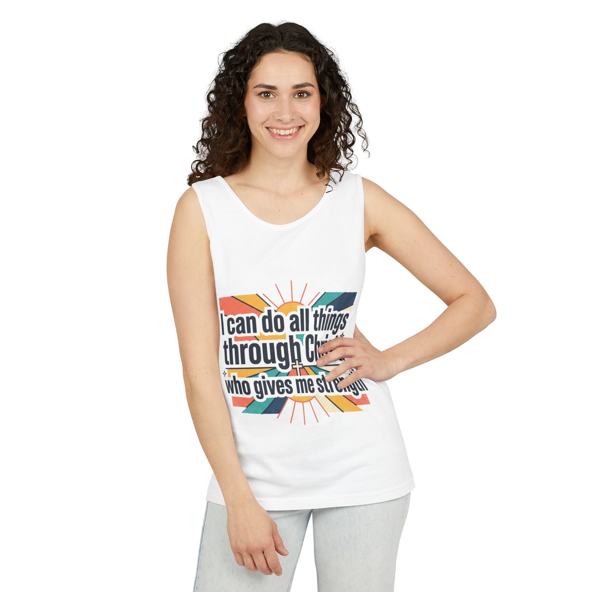 I can do all things tank top | Christian faith apparel
