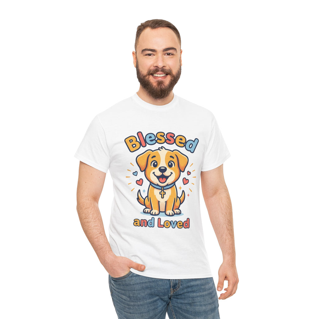 Blessed and Loved Puppy T-Shirt — Cute Dog Graphic Tee for Pet Lovers